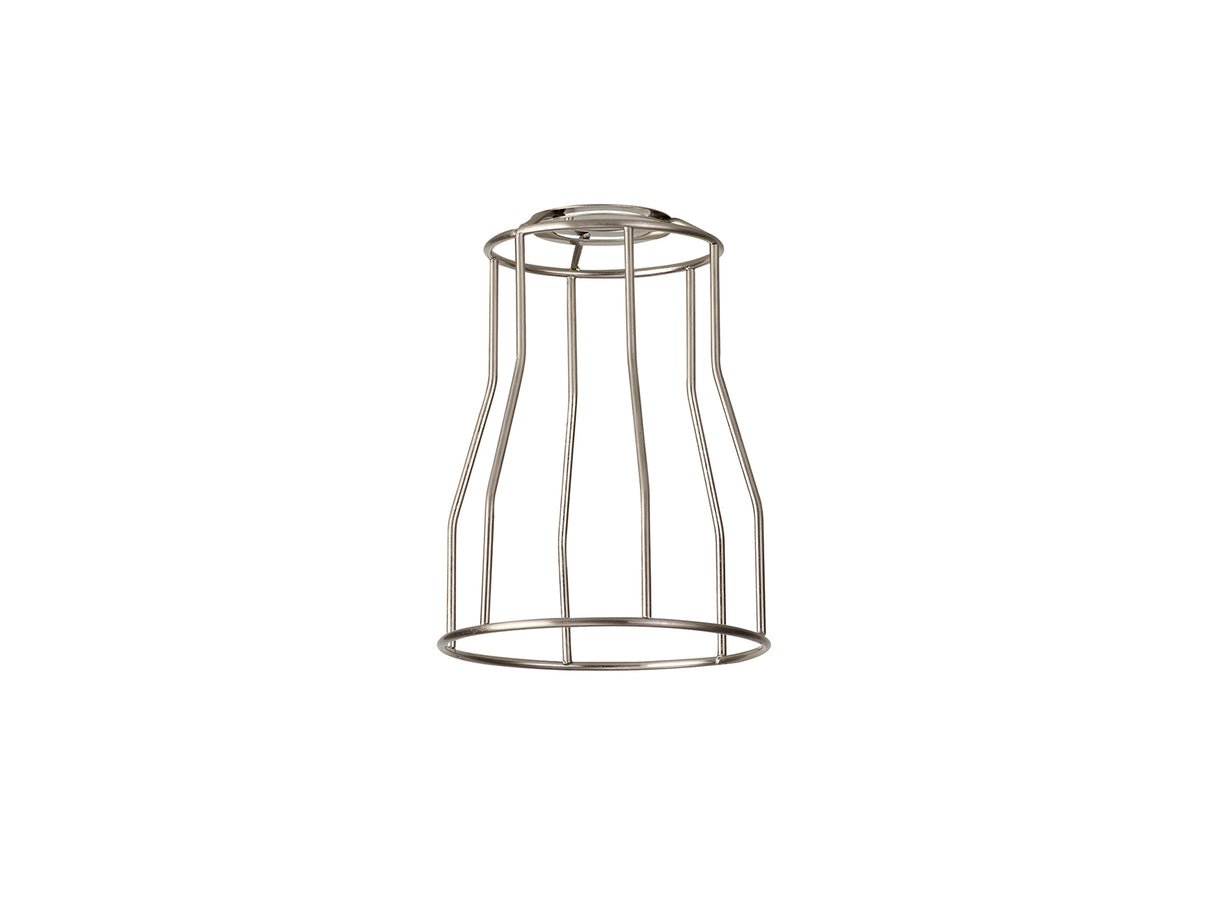 Robson Tall Round 14cm Wire Cage Shade With Angled Sides, Brushed Nickel