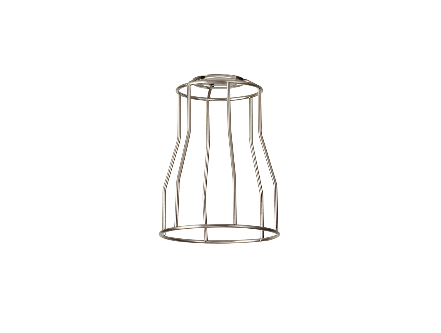 Robson Tall Round 14cm Wire Cage Shade With Angled Sides, Brushed Nickel
