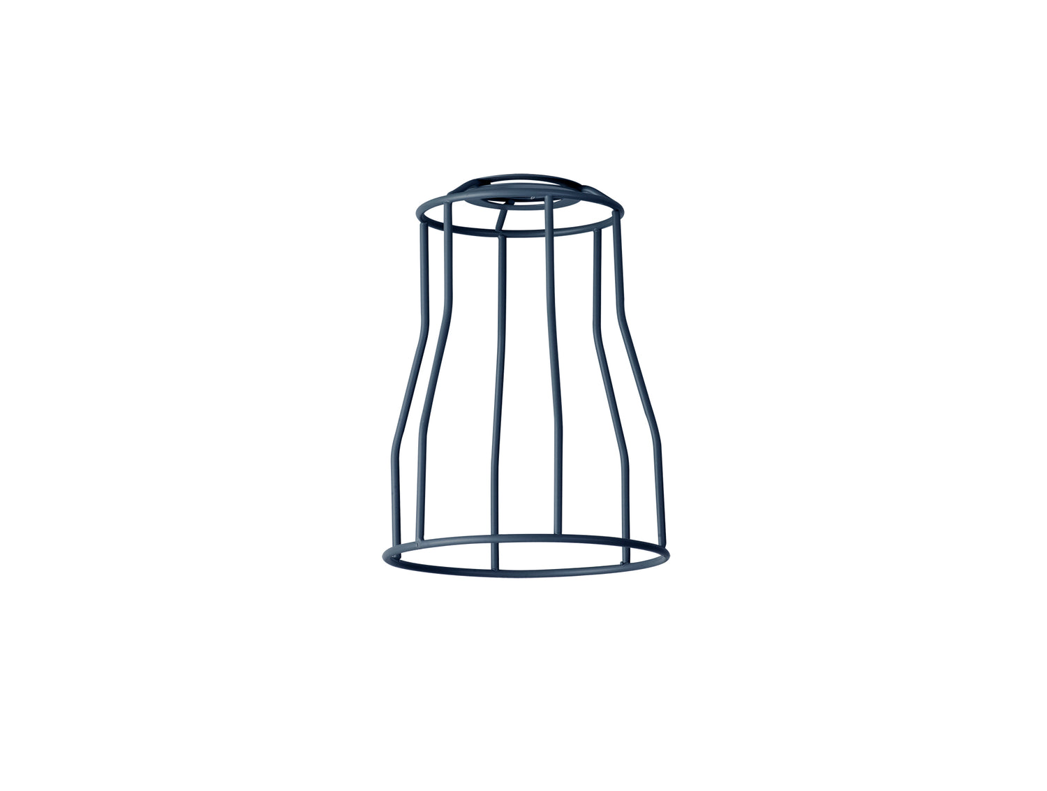 Robson Tall Round 14cm Wire Cage Shade With Angled Sides, Cool Grey