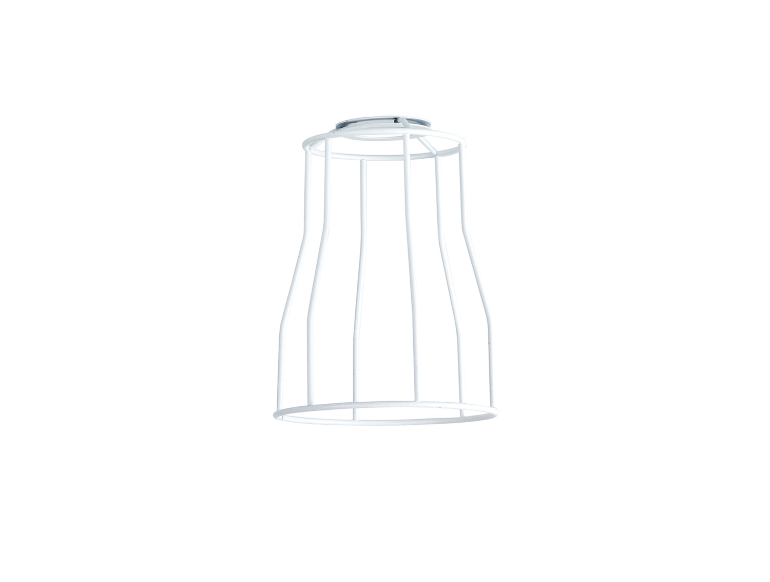 Robson Tall Round 14cm Wire Cage Shade With Angled Sides, White