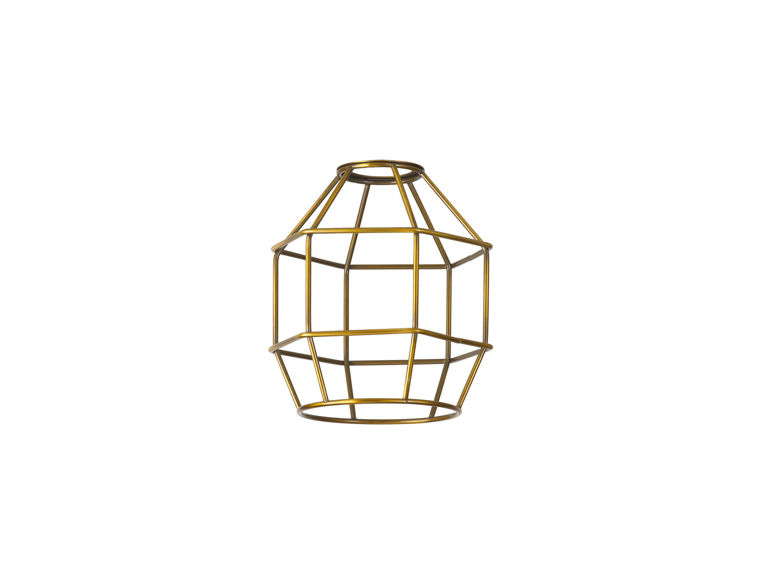 Robson Hexagon 14cm Wire Cage Shade, Gilt Bronze