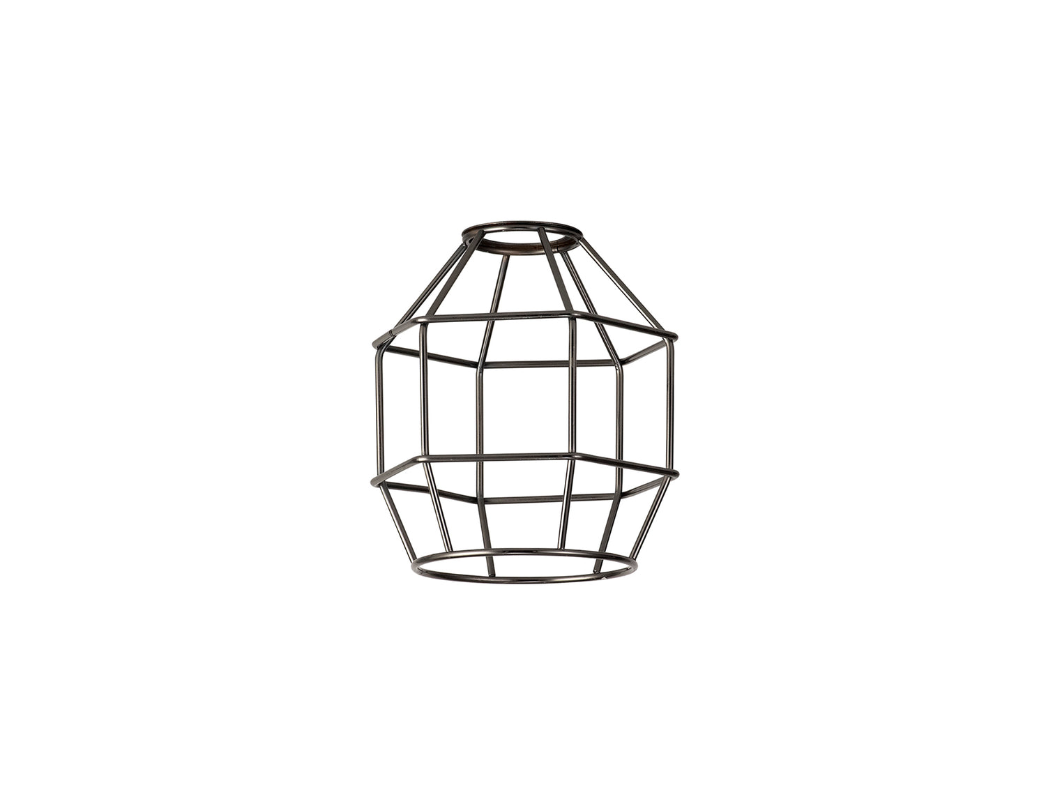 Robson Hexagon 14cm Wire Cage Shade, Black Chrome