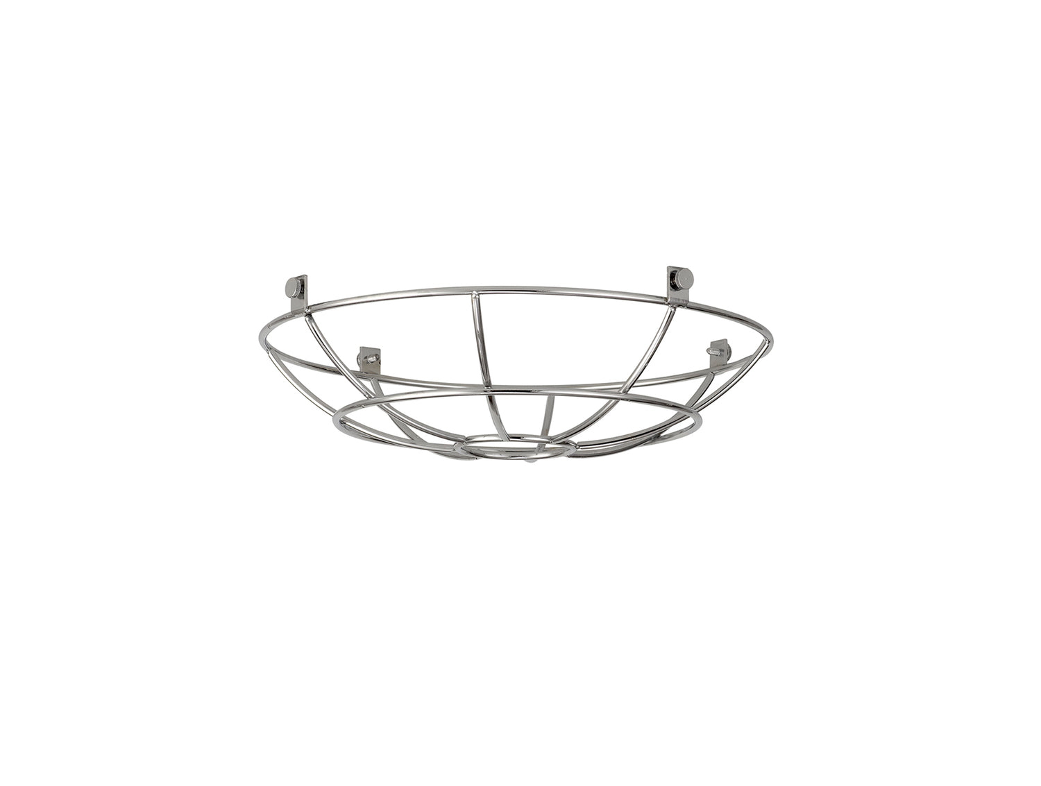 Robson Clip On Shallow Round 25cm Wire Cage Shade, Chrome