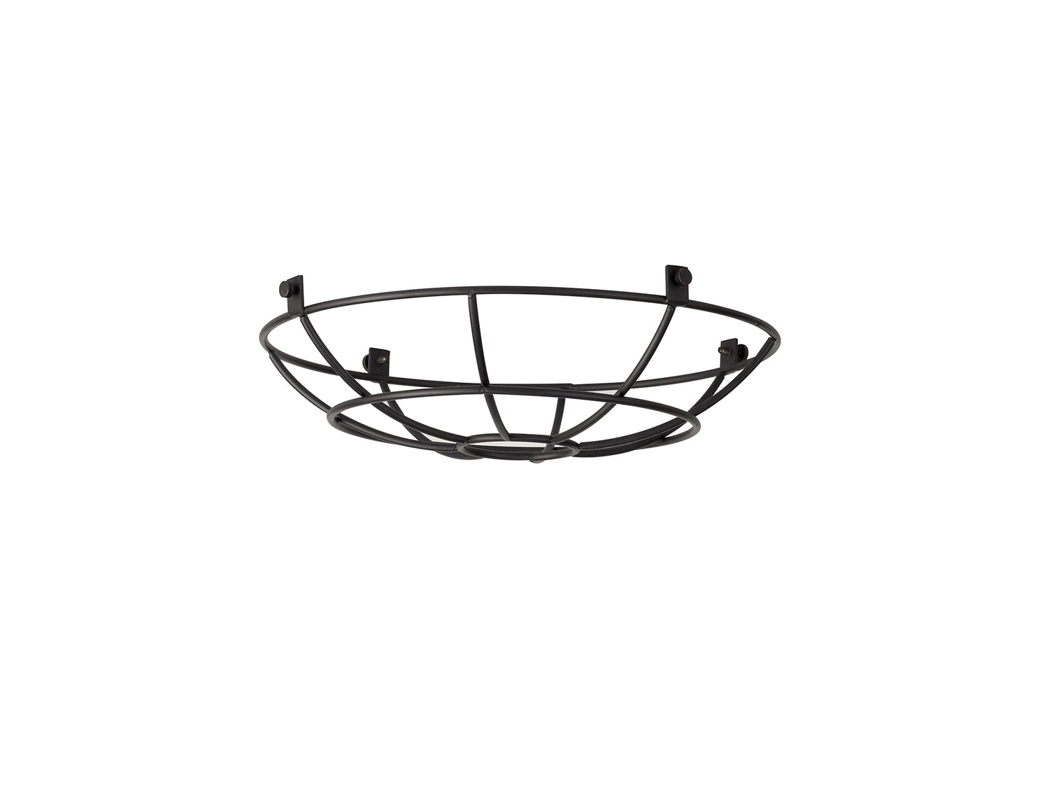 Robson Clip On Shallow Round 25cm Wire Cage Shade, Black
