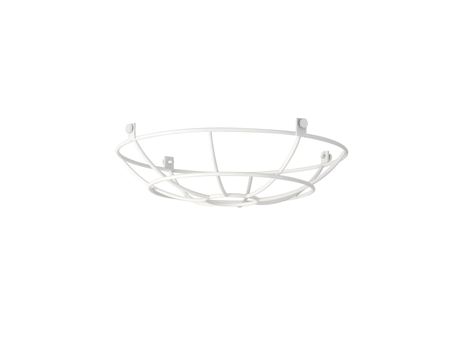 Robson Clip On Shallow Round 25cm Wire Cage Shade, White