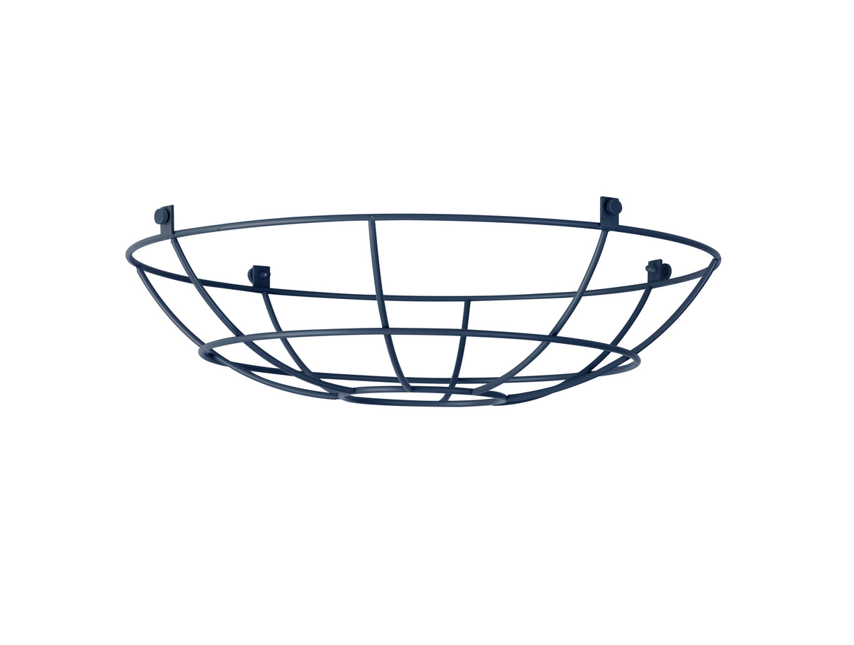Robson Clip On Shallow Round 35cm Wire Cage Shade, Cool Grey