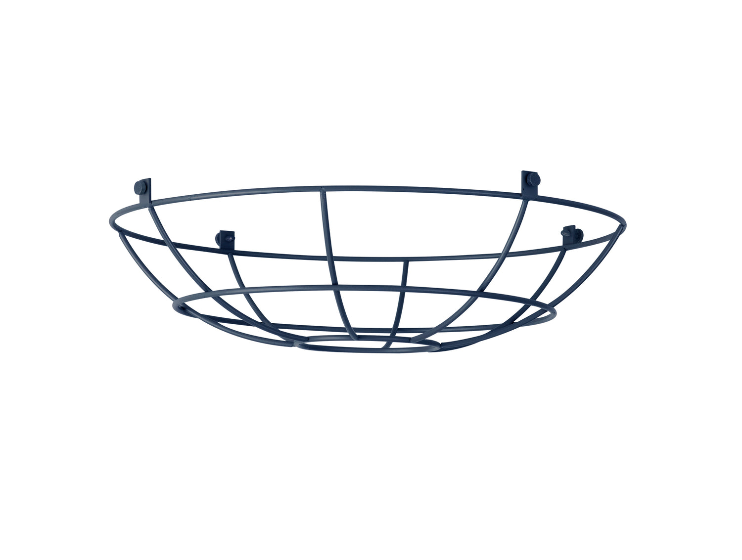 Robson Clip On Shallow Round 35cm Wire Cage Shade, Cool Grey