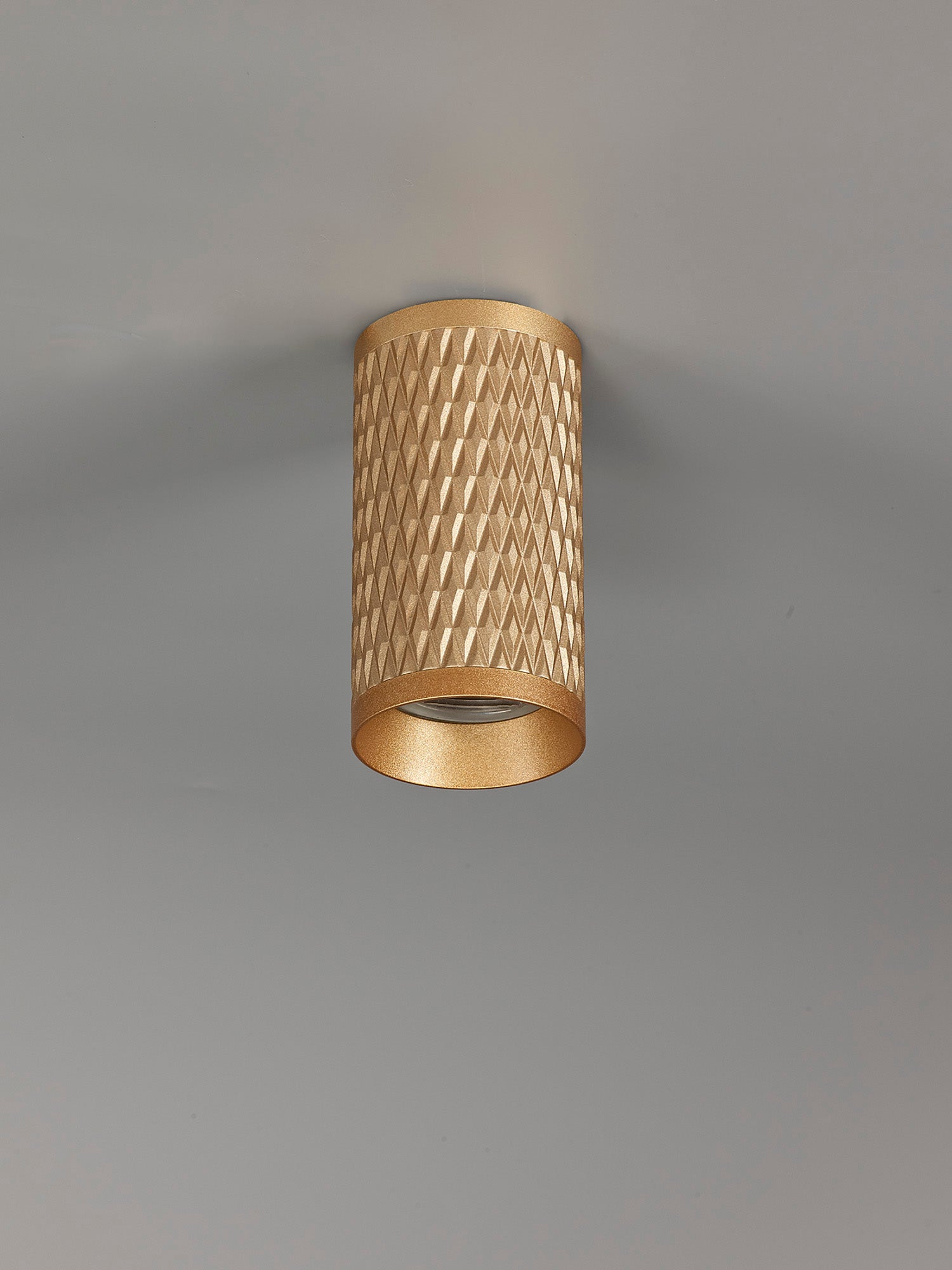 Tueart 11cm Surface Mounted Ceiling Light, 1 x GU10, Champagne Gold