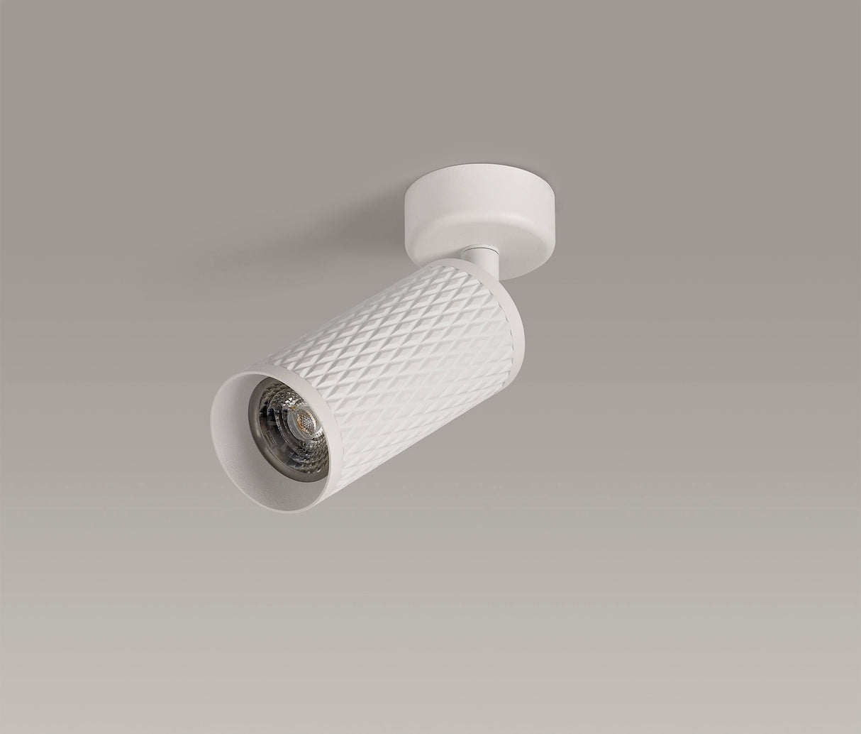 Tueart Adjustable Surface Mounted Ceiling/Wall Spot Light, 1 x GU10, Sand White