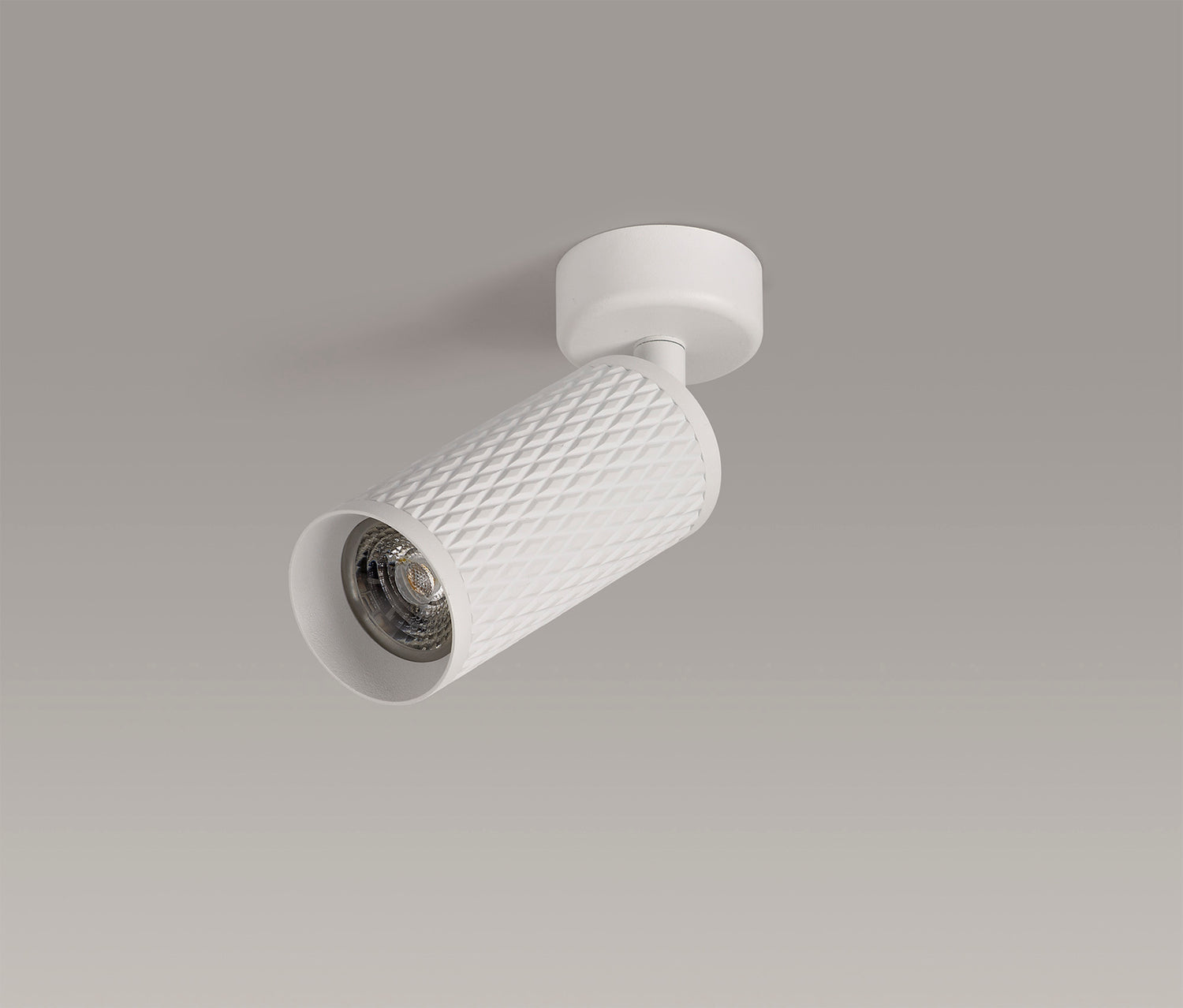 Tueart Adjustable Surface Mounted Ceiling/Wall Spot Light, 1 x GU10, Sand White
