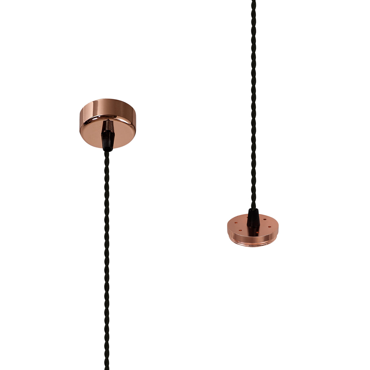 Tueart Pendant Light Kit 2m, 1 x GU10, Rose Gold