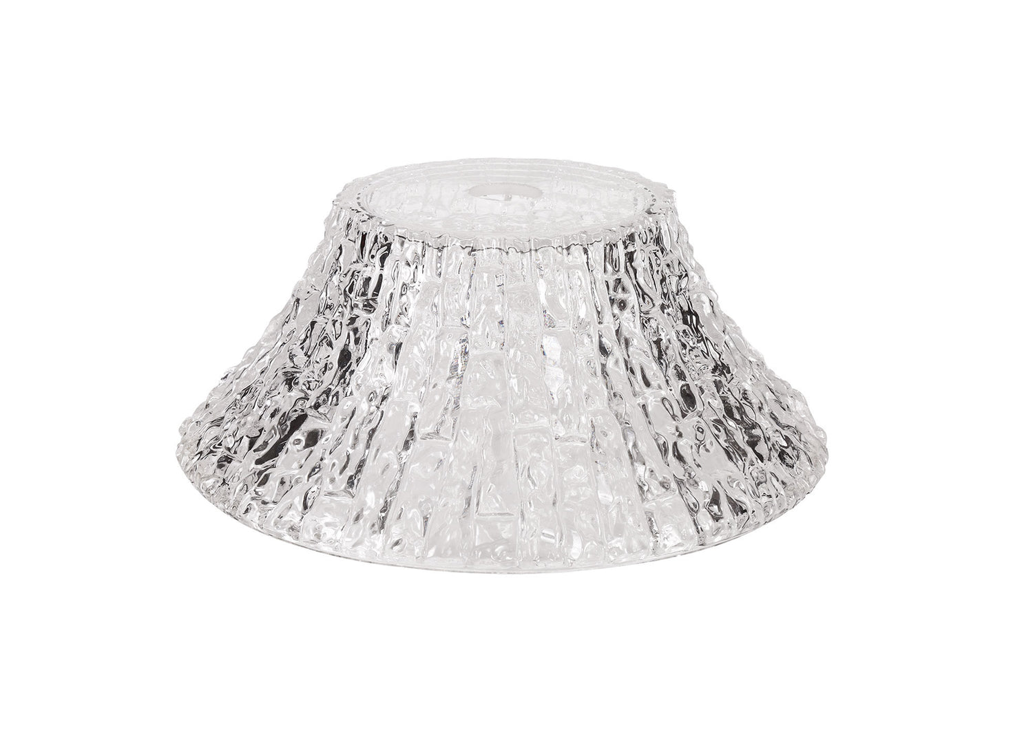 Munro Round 38cm Patterned Clear Glass (J), Lampshade