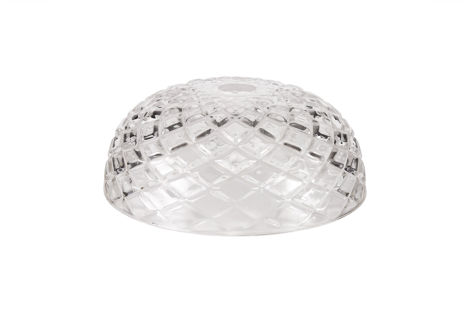 Munro Flat Round 30cm Patterned Clear Glass (L), Lampshade
