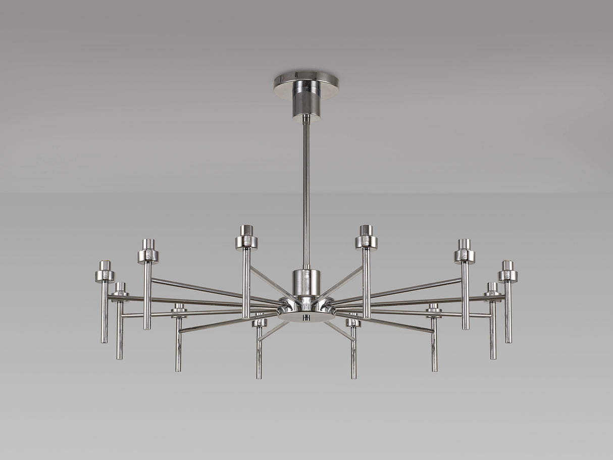 Lathen Polished Chrome 12 Light G9 Universal Telescopic/Semi Flush, Suitable For A Vast Selection Of Glass Shades