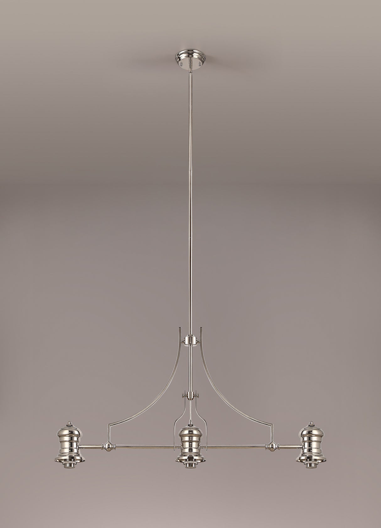 Munro (FRAME ONLY) Linear Pendant, 3 x E27, Polished Nickel