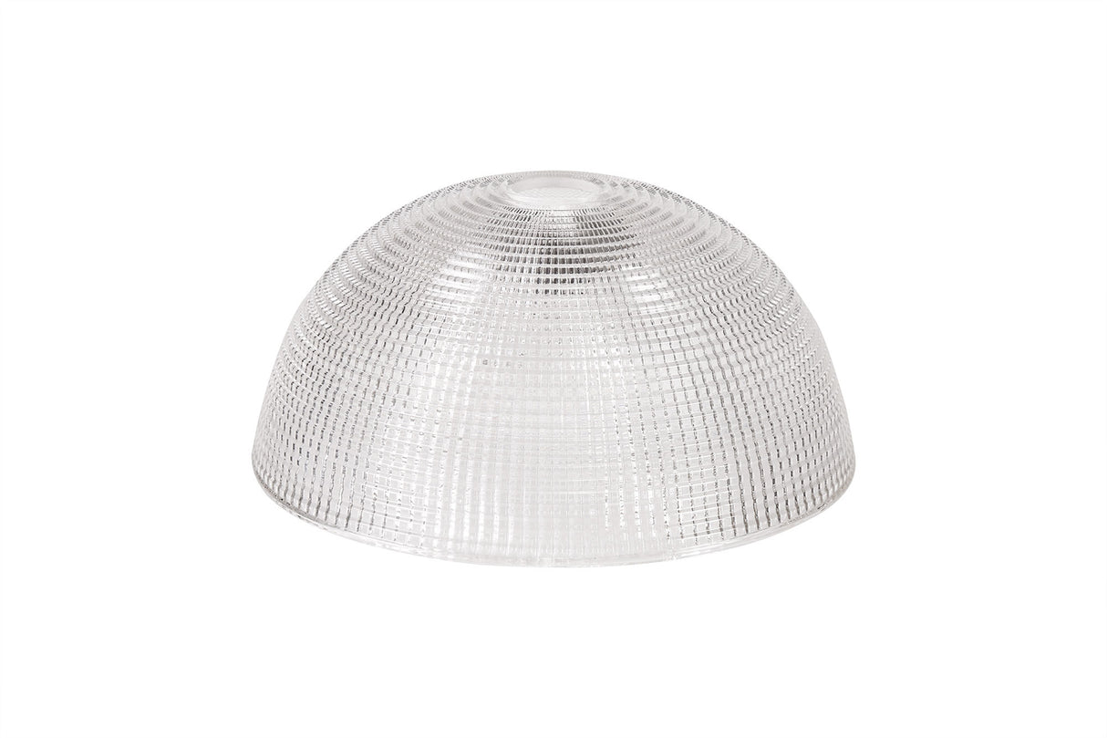 Munro Round 30cm Prismatic Effect Clear Glass (O), Lampshade