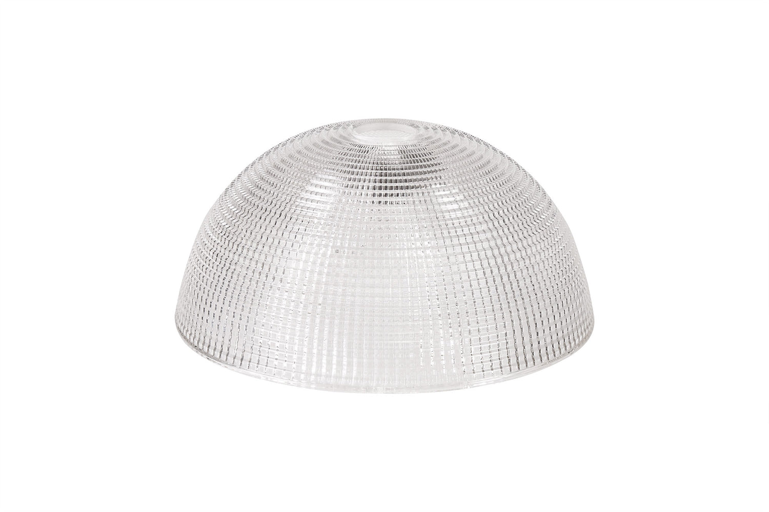 Munro Round 30cm Prismatic Effect Clear Glass (O), Lampshade