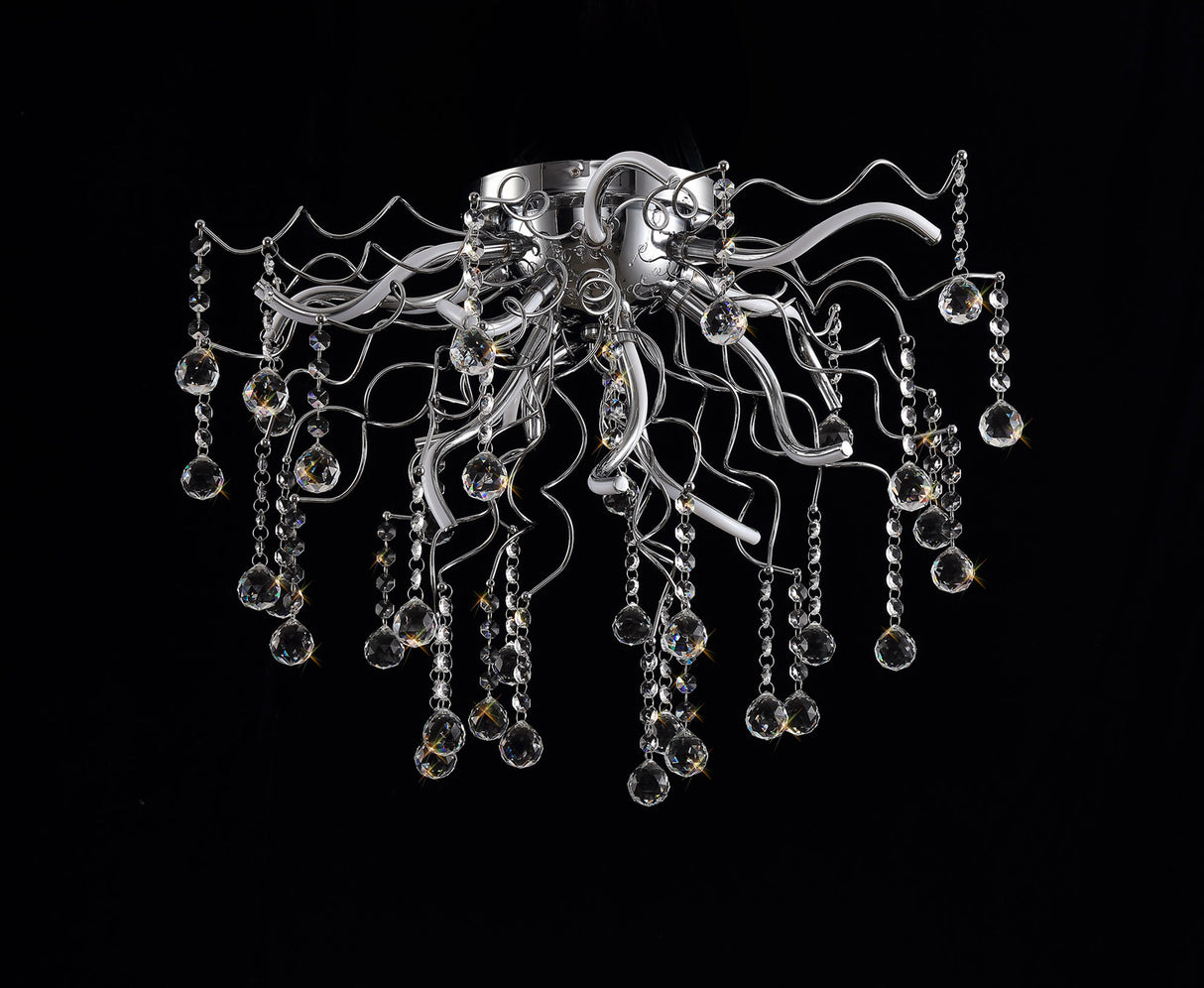 Irons Dimmable Ceiling, 12 x 1.75W LED, 3000K, 1640lm, Polished Chrome, 3yrs Warranty