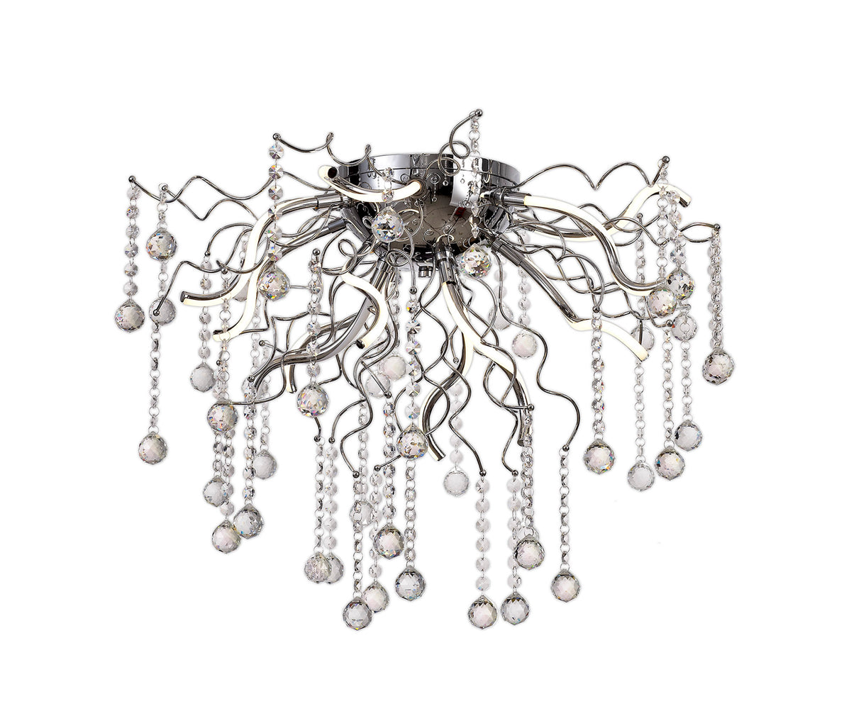 Irons Dimmable Ceiling, 12 x 1.75W LED, 3000K, 1640lm, Polished Chrome, 3yrs Warranty