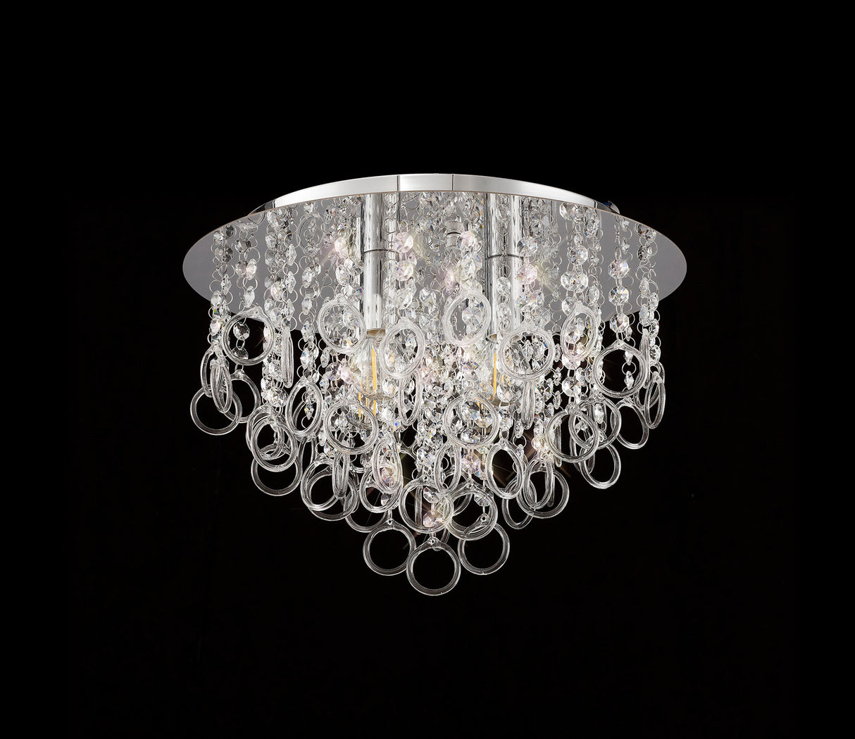 Murray Ceiling, 4 Light E14, Polished Chrome/Crystal