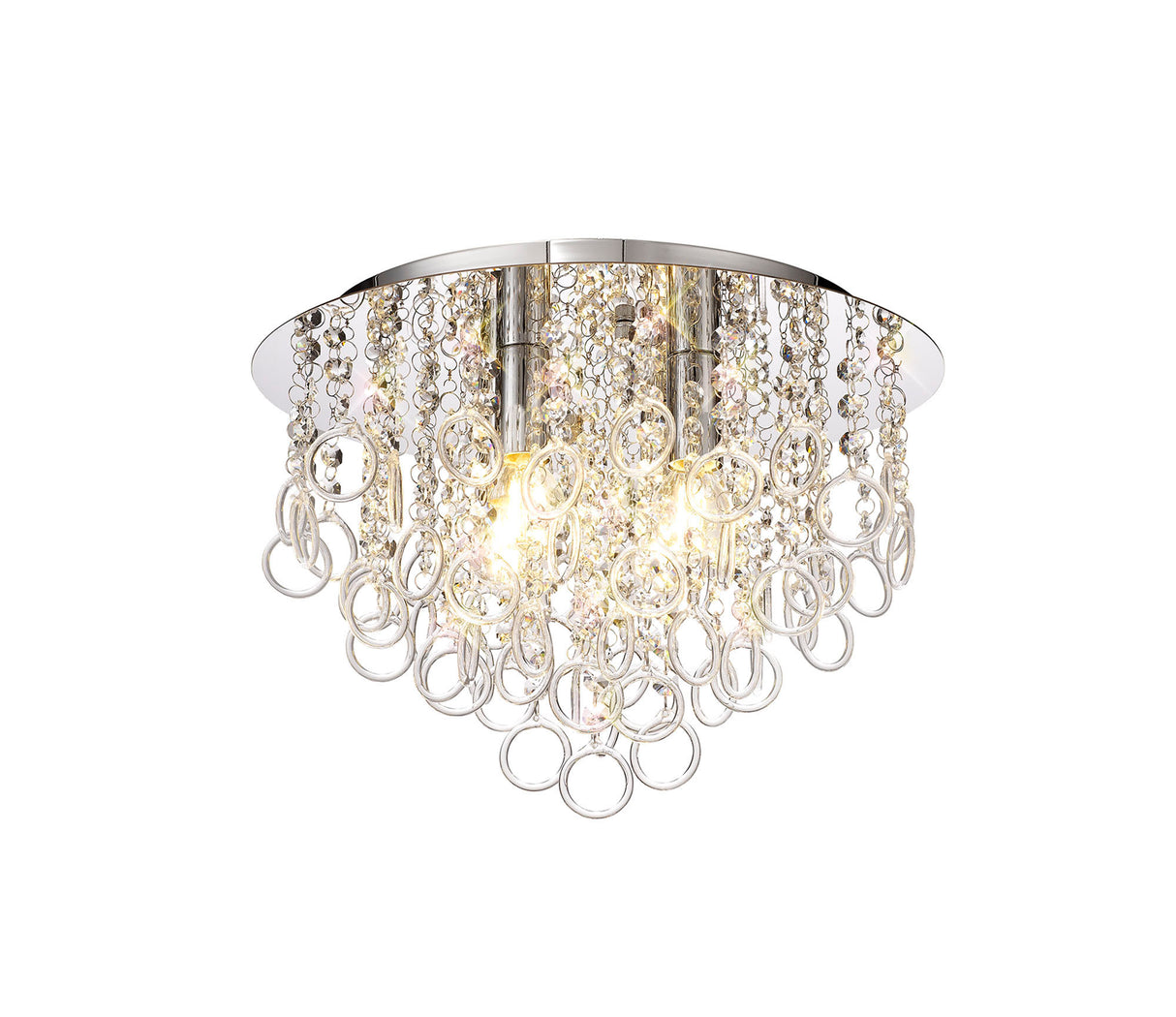 Murray Ceiling, 4 Light E14, Polished Chrome/Crystal