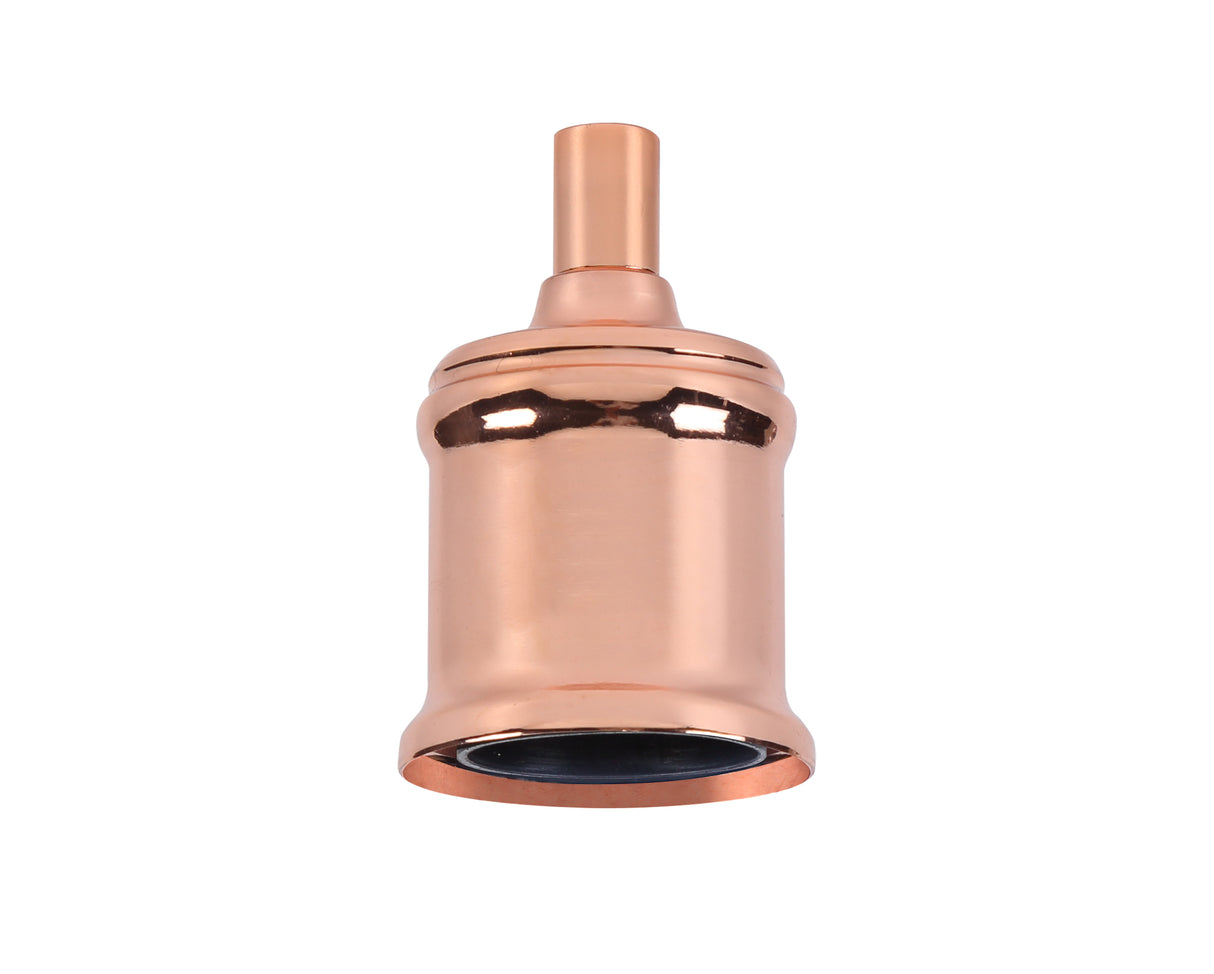 Robson Metal Lampholder Kit, Rose Gold, E27 (Max 60W) c/w Cable Clamp, NOT Suitable For Shades & Cages
