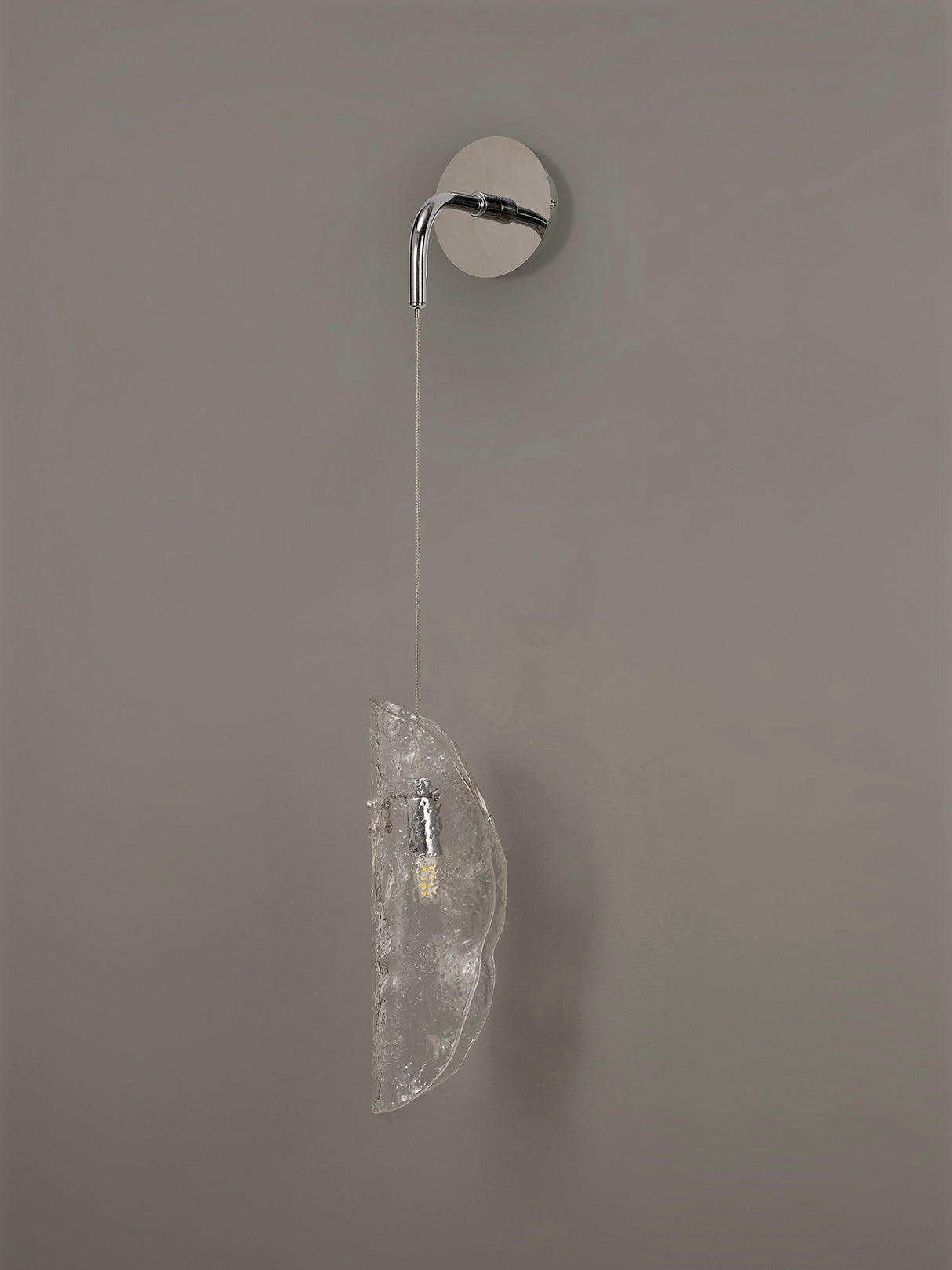 Young Wall Light, 1 x G9, Polished Chrome/Clear Glass