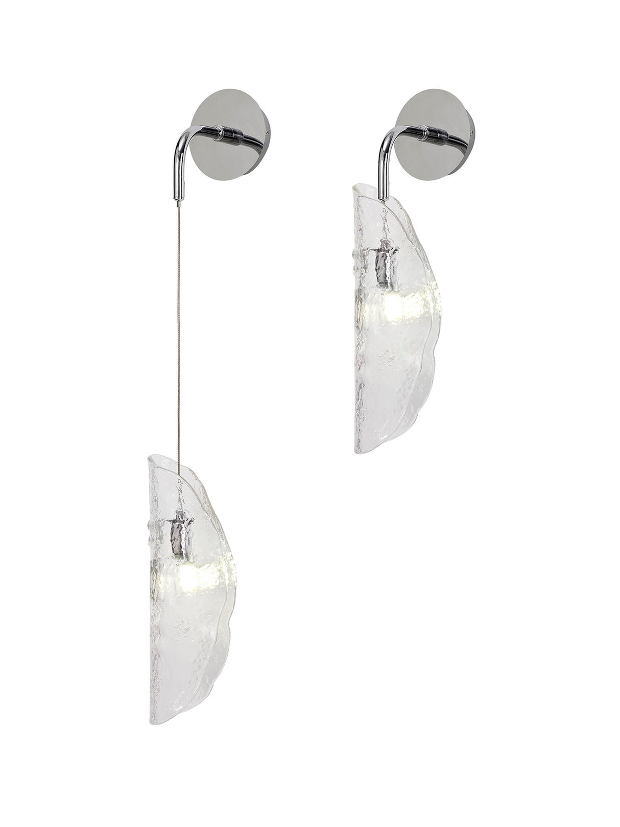 Young Wall Light, 1 x G9, Polished Chrome/Clear Glass