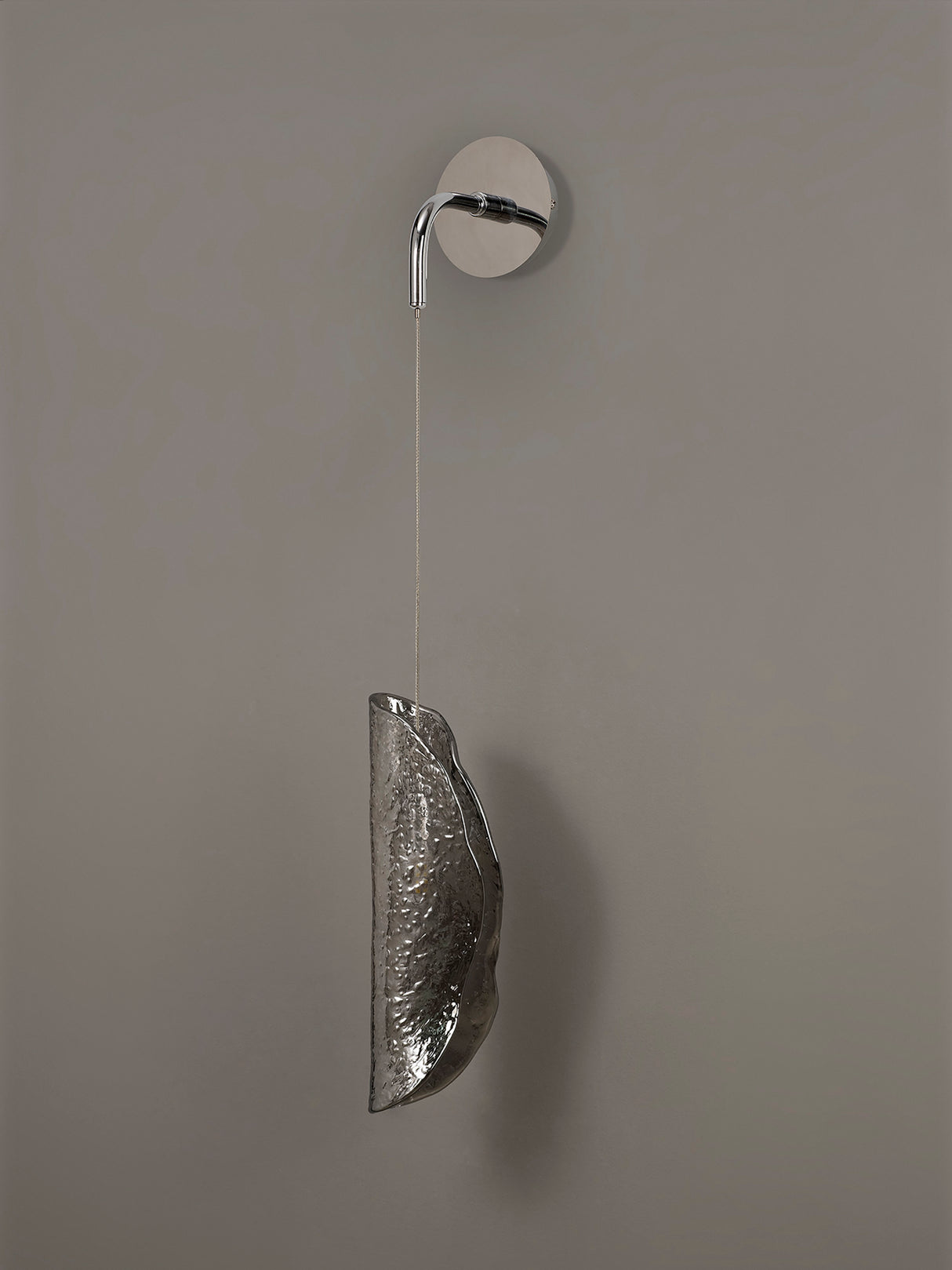 Young Wall Light, 1 x G9, Polished Chrome/Smoked Glass