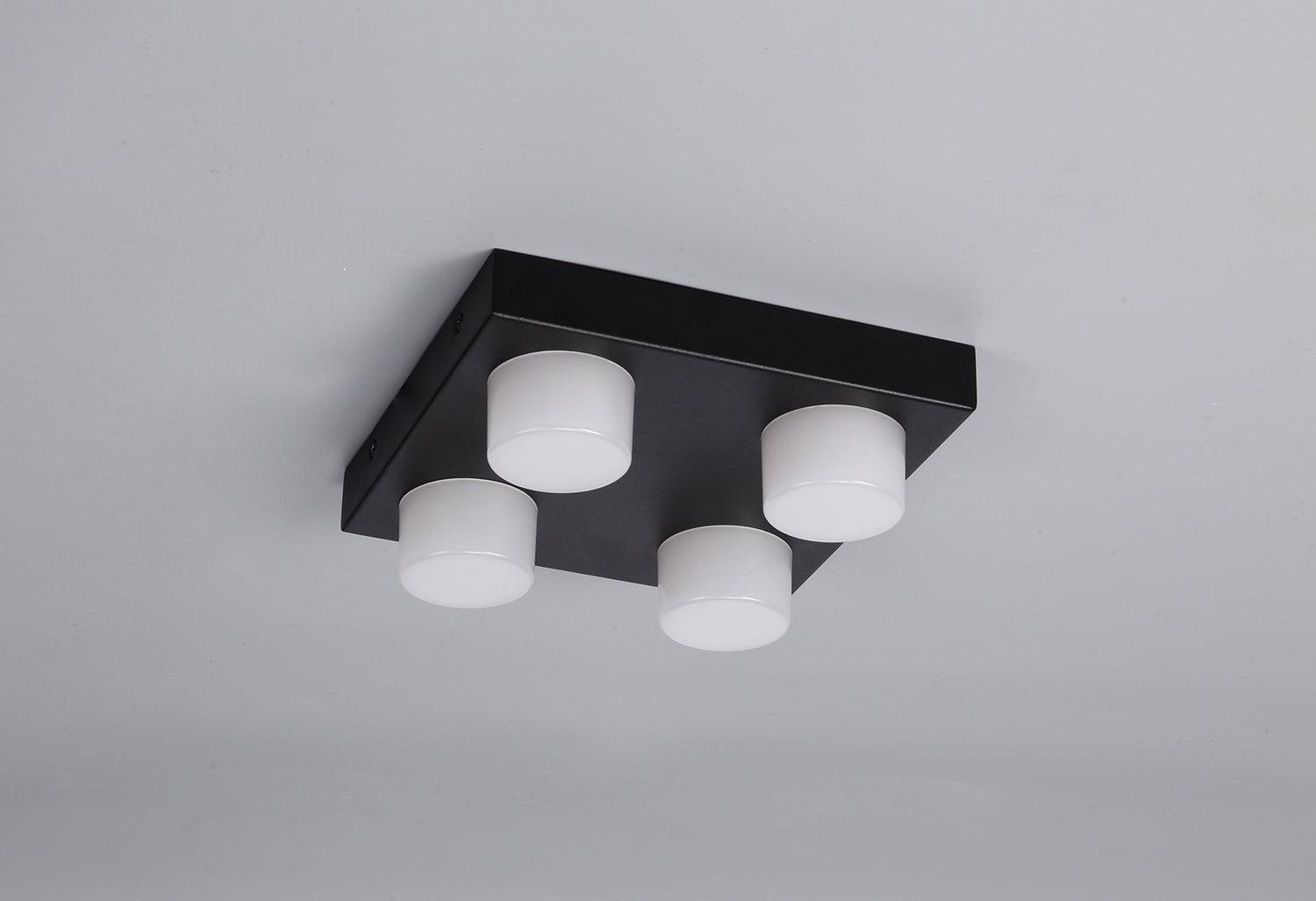 Coady 4 Light Fixed Ceiling, 4 x 5W LED, 4000K, 1700lm, IP44, Sand Black, 3yrs Warranty