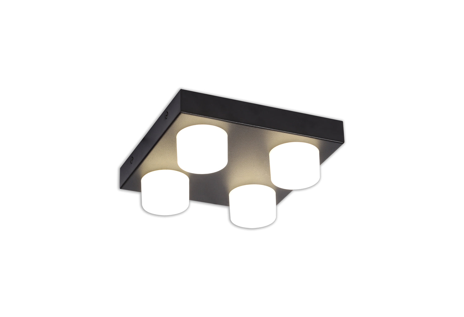 Coady 4 Light Fixed Ceiling, 4 x 5W LED, 4000K, 1700lm, IP44, Sand Black, 3yrs Warranty