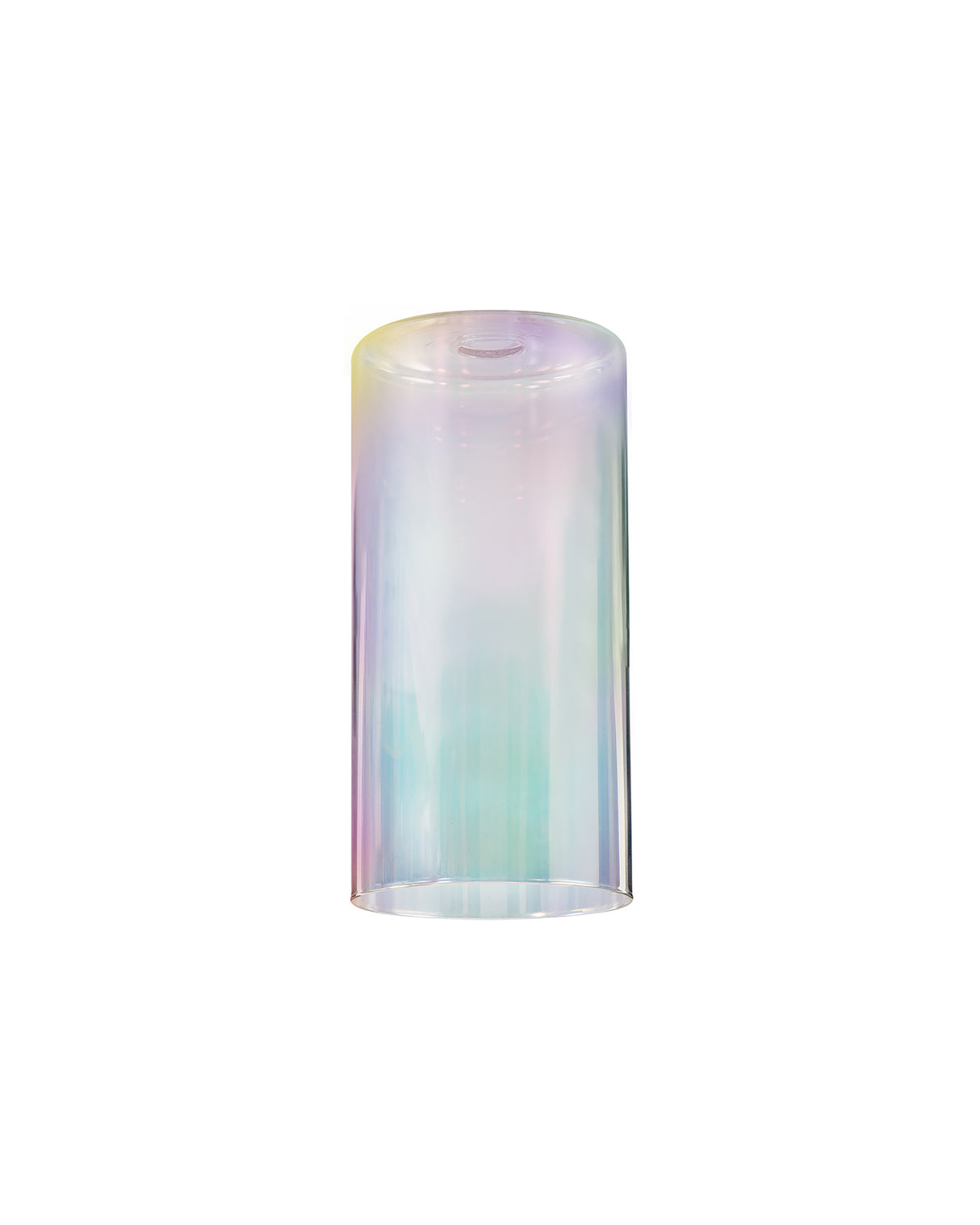 Lathen 100x200mm Tall Cylinder (A), 7 Colour Iridescent Glass Shade