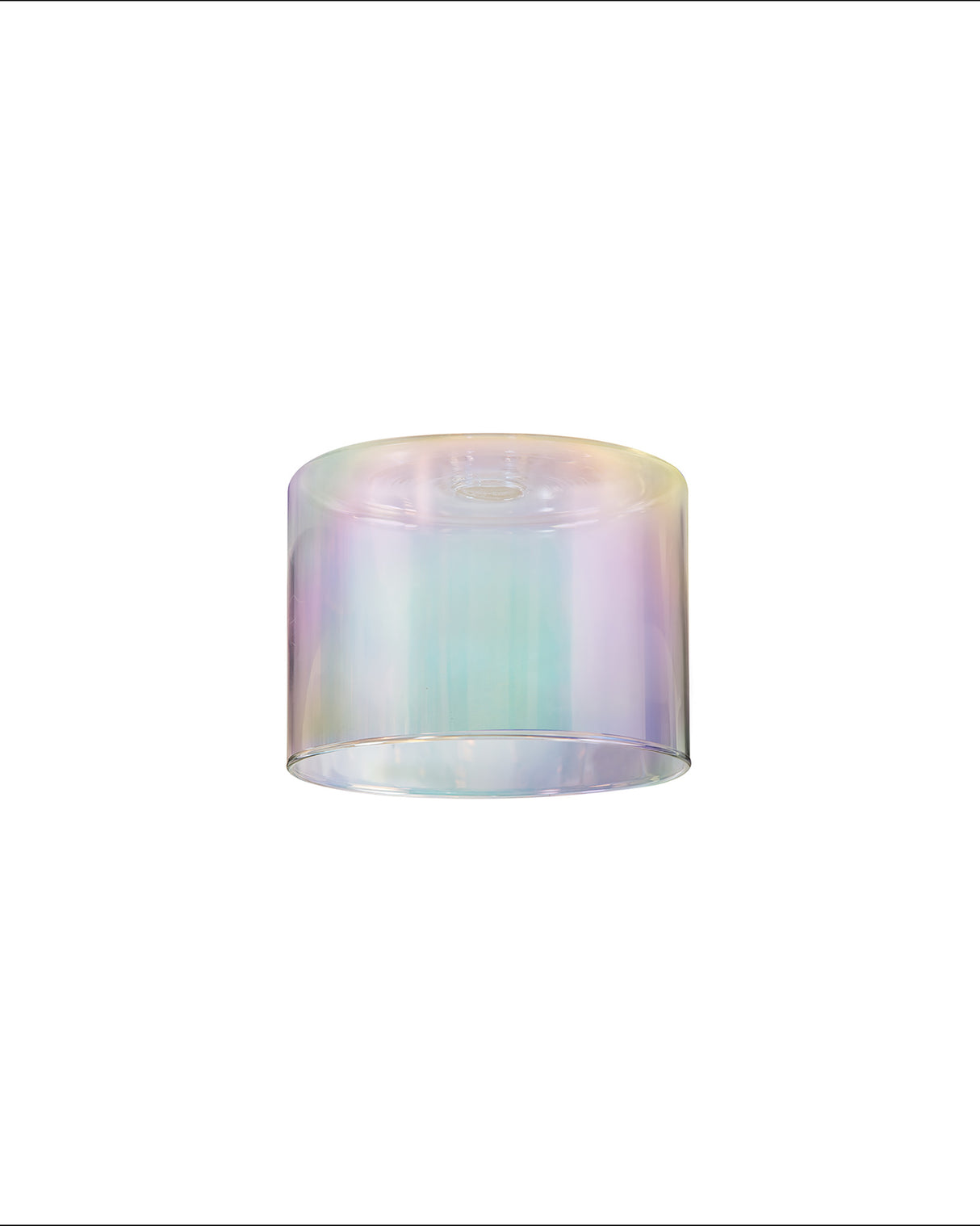 Lathen 150x110mm Short Cylinder (A) 7 Colour Iridescent Glass Shade