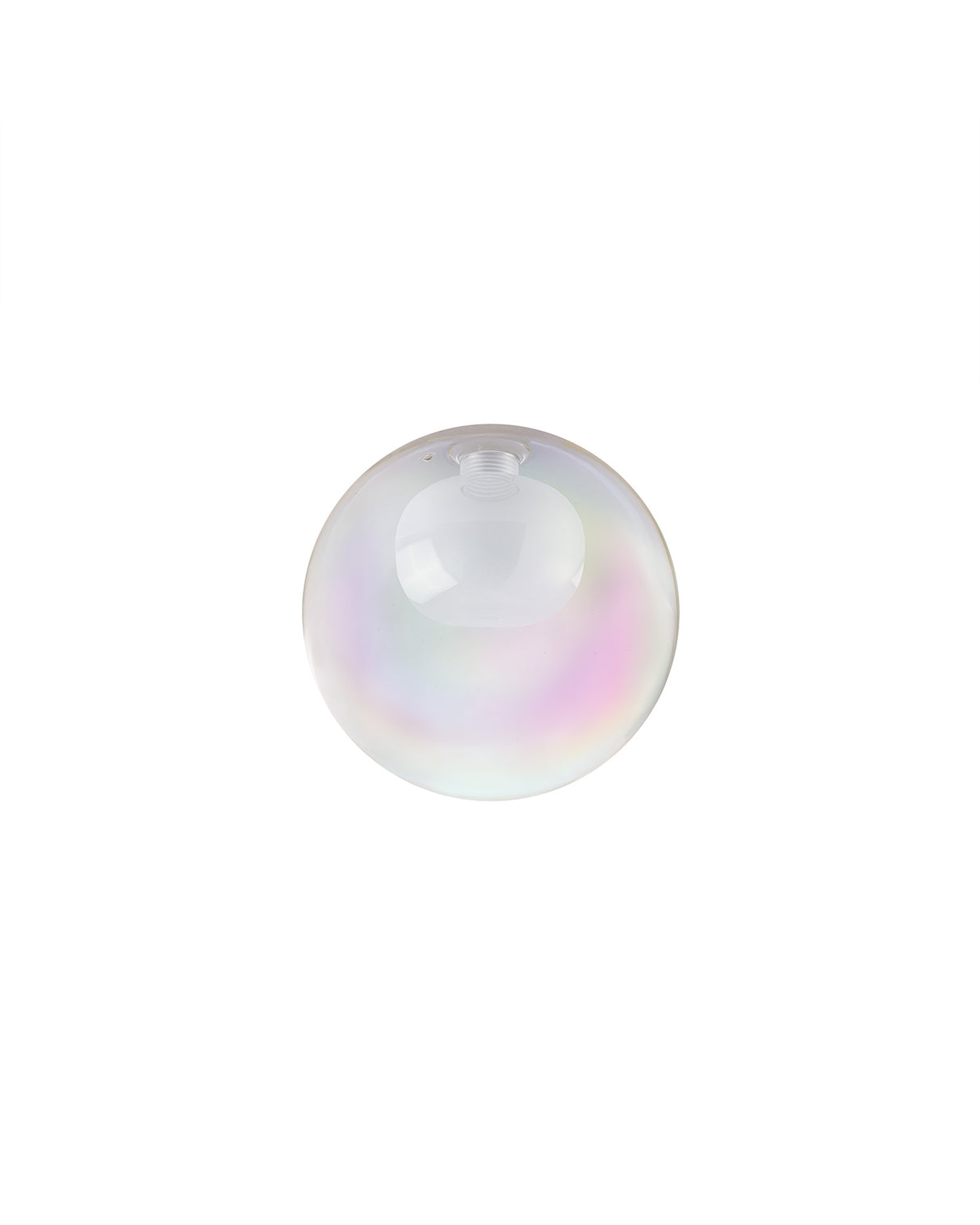 Lathen 150mm Round 7 Colour Iridescent Glass With Inner Frosted Globe (G) Glass Shade
