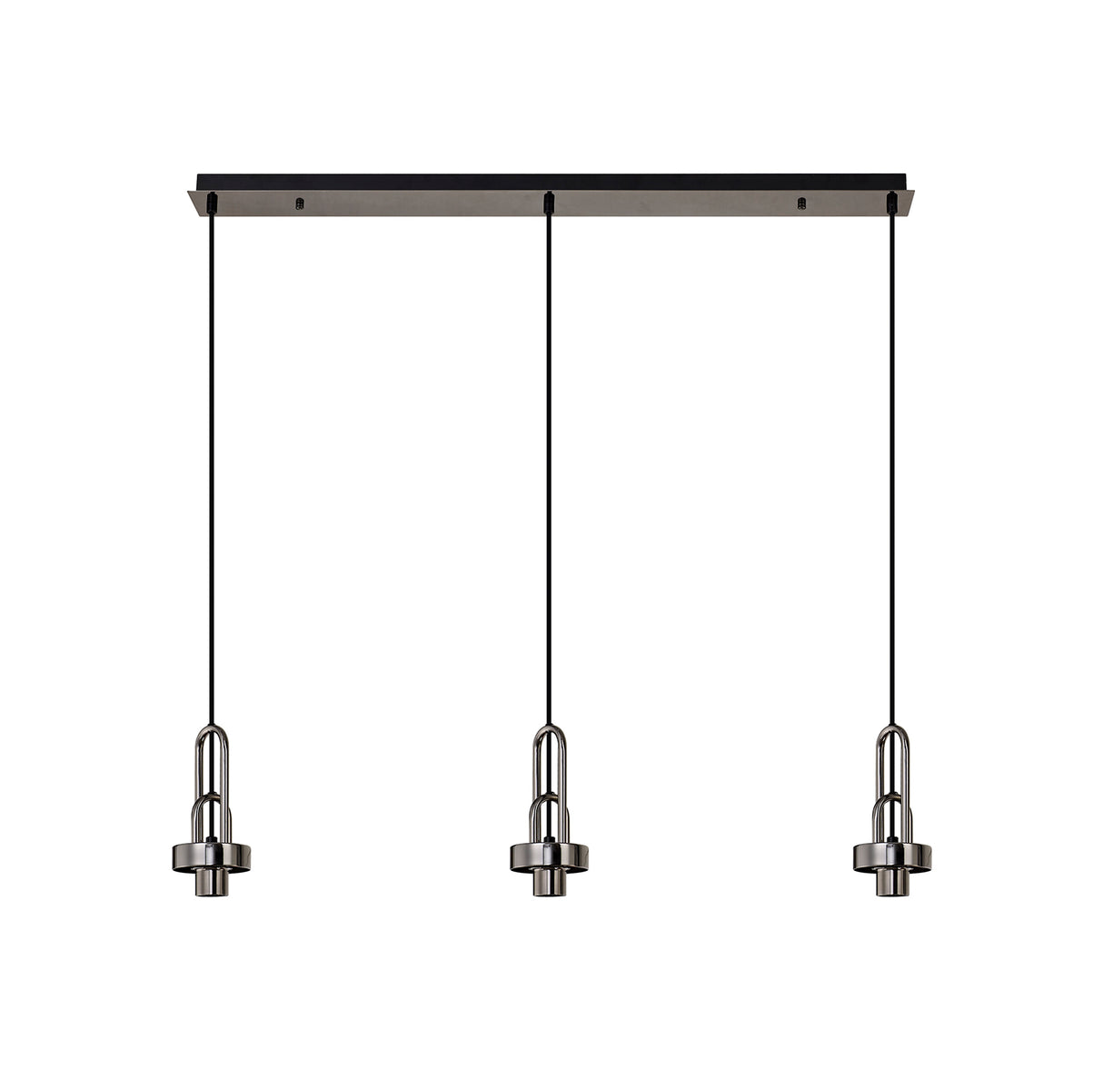 Allardyce Linear Suspension Kit, 3 x E27, Black Chrome/Matt Black