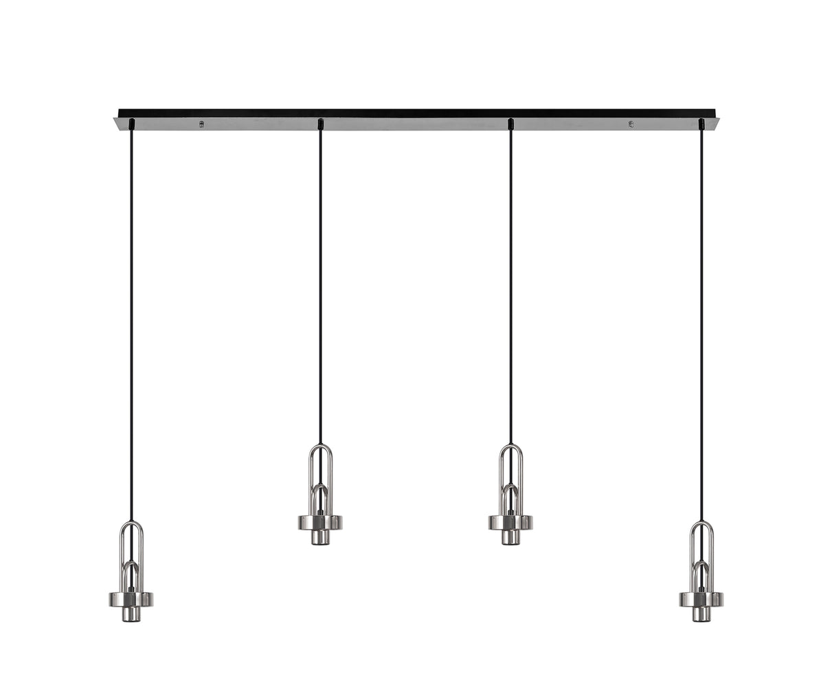 Allardyce Linear Suspension Kit, 4 x E27, Polished Nickel/Matt Black