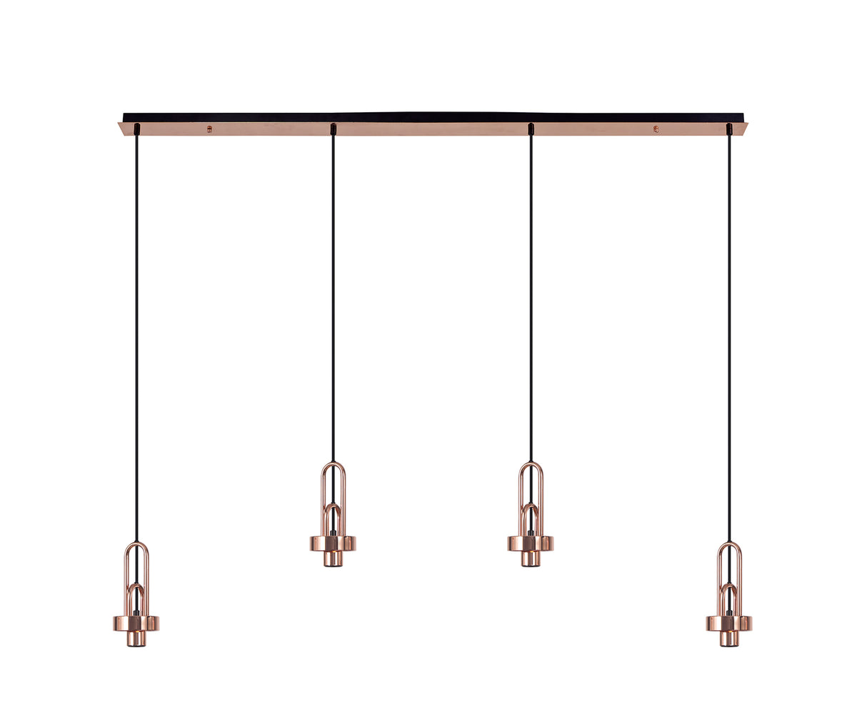 Allardyce Linear Suspension Kit, 4 x E27, Copper/Matt Black