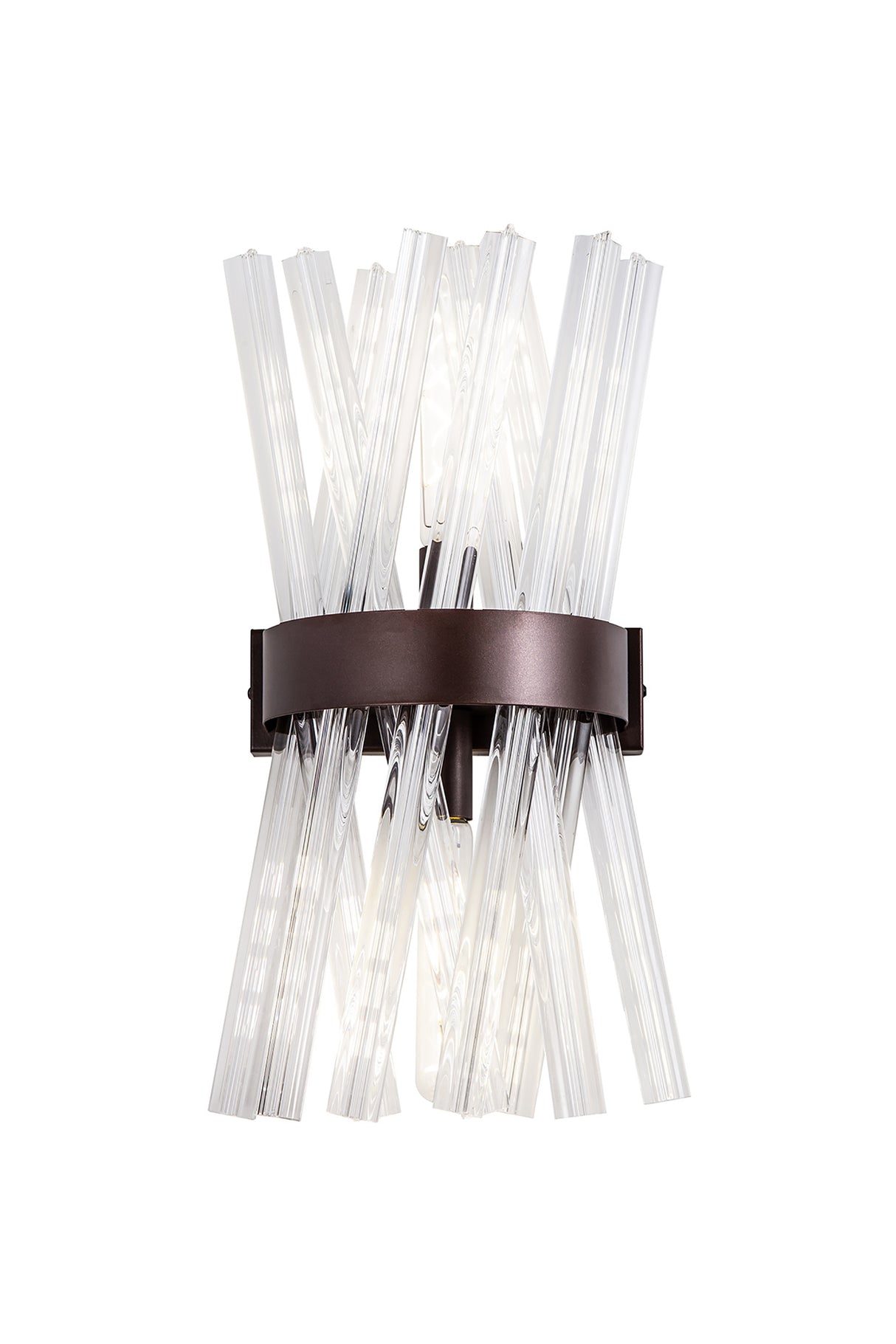 Harris 2 Light E14, Wall Light E14, Brown Oxide / Clear Glass