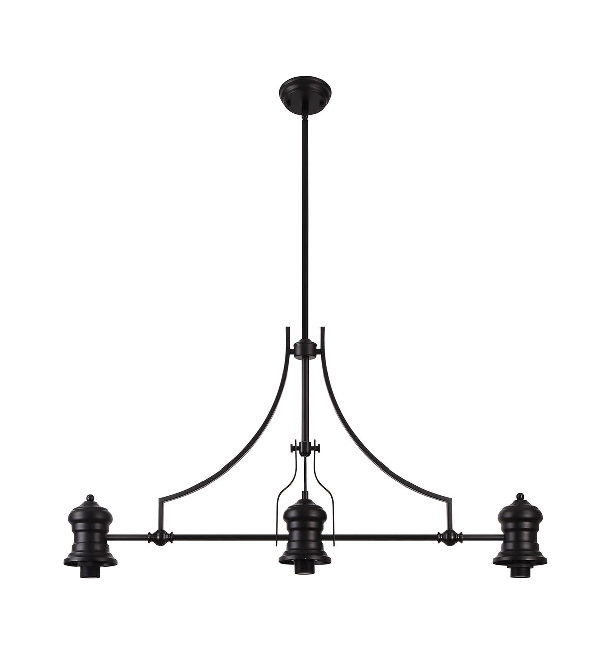 Munro (FRAME ONLY) Linear Pendant, 3 x E27,Matt Black