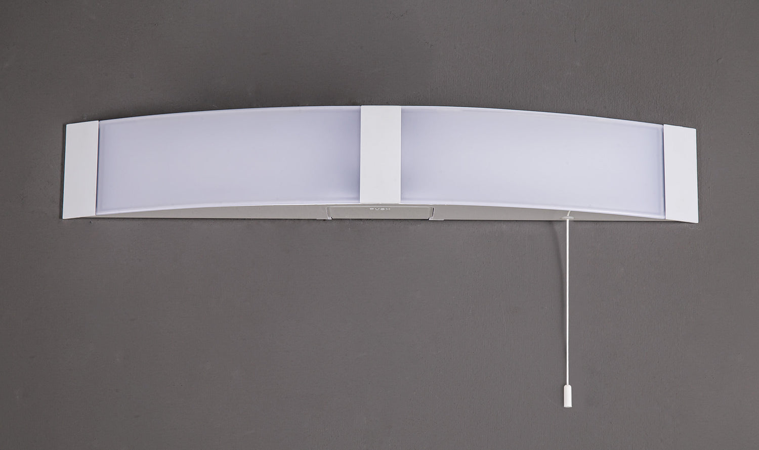 Baker Bathroom Wall Lamp c/w Shaver Socket & Pull Switch, 1 x 10W LED, 4000K, 900lm, IP44, White, 3yrs Warranty