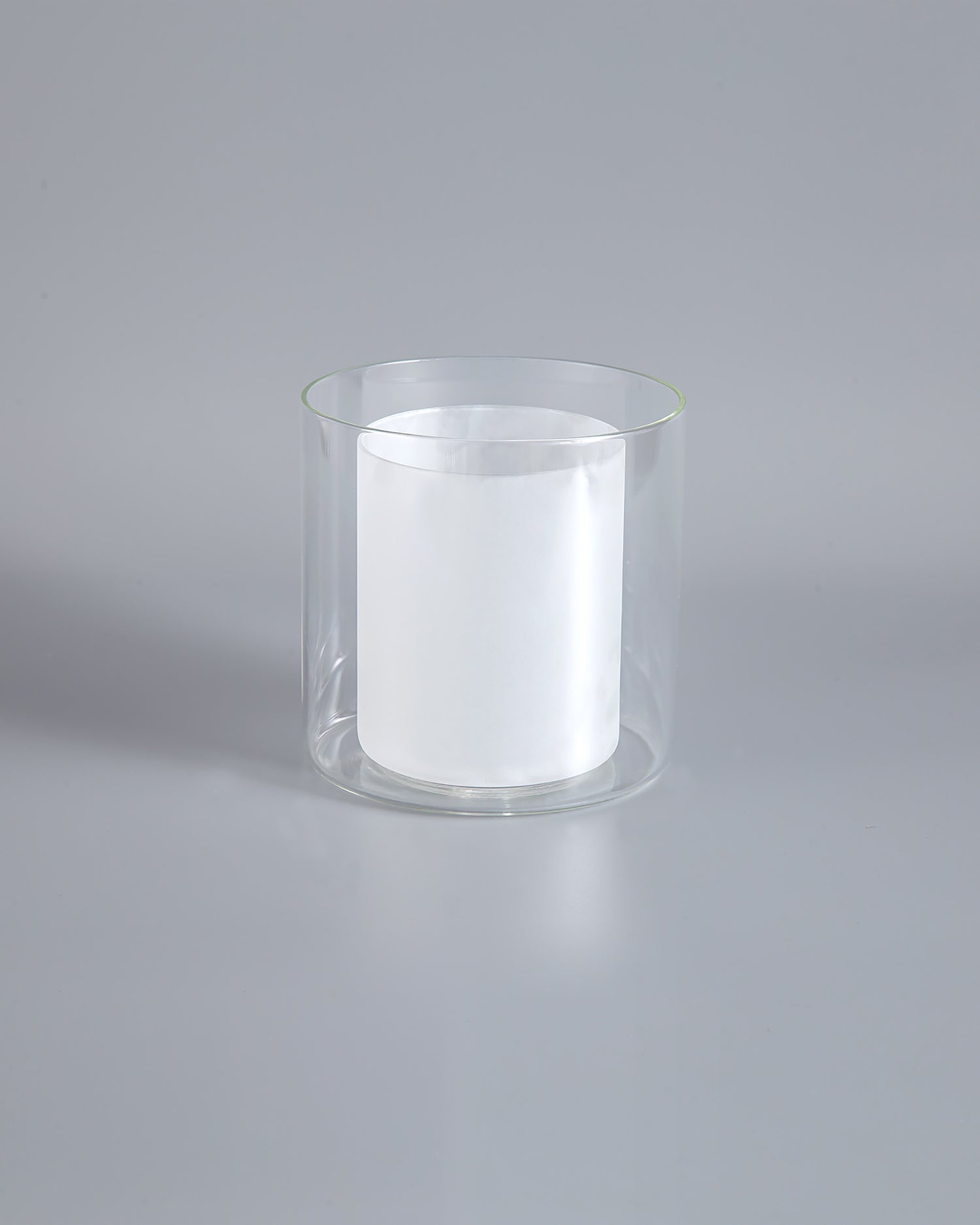 Lathen 140x140mm Medium Cylinder Clear Outer And Frosted Inner (H) Glass Shade
