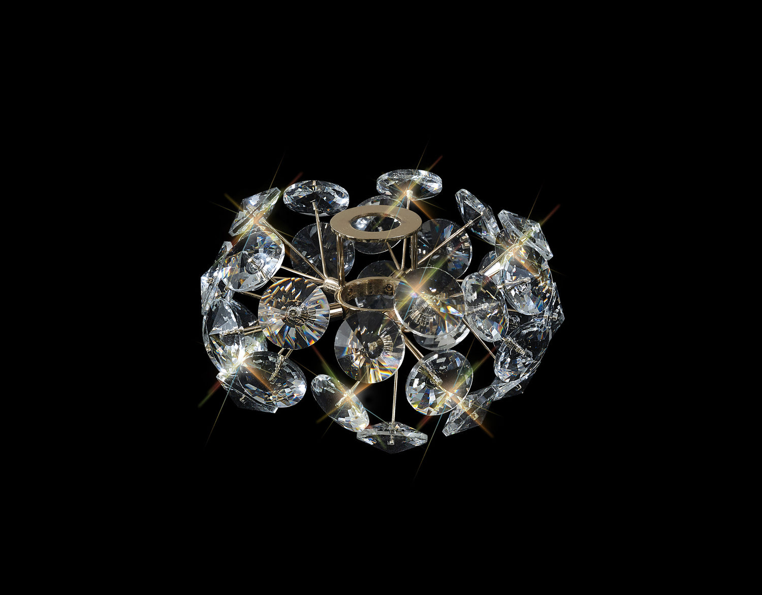 Byrne Non-Electric G9 Shade (A), French Gold/Crystal