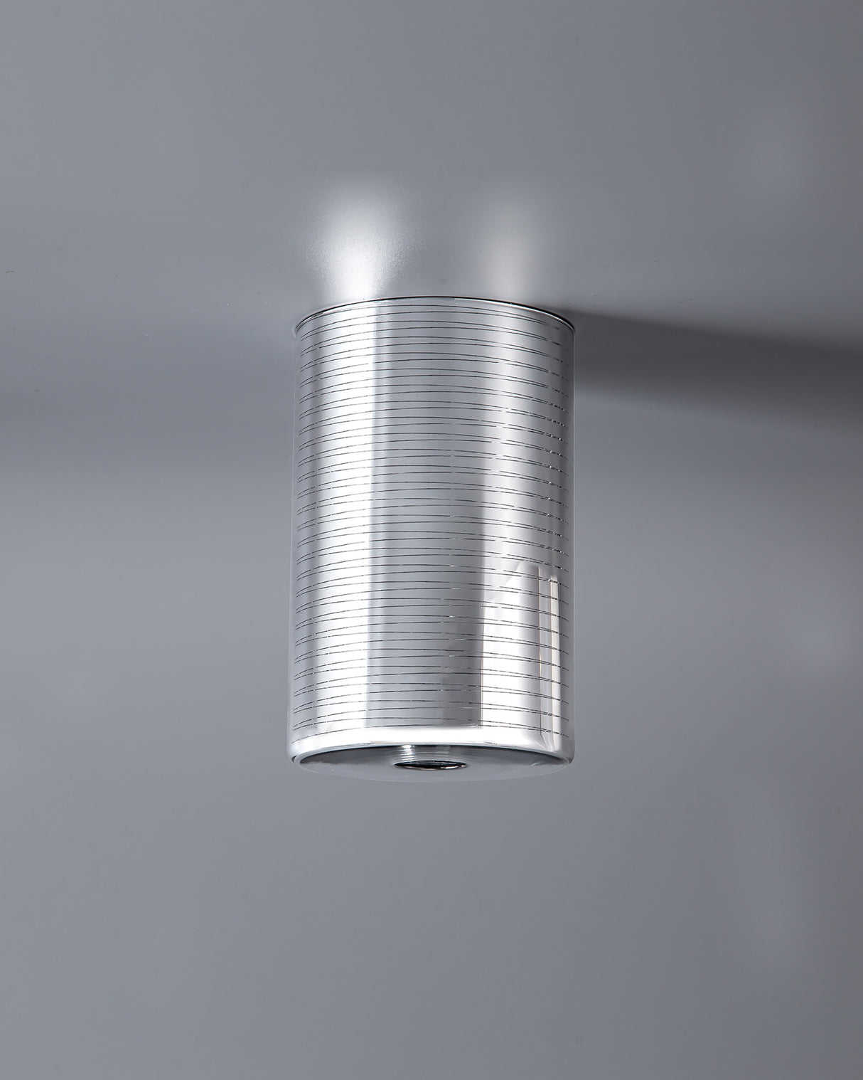 Lathen 120x150mm Medium Cylinder (B) Lined Chrome Glass Shade