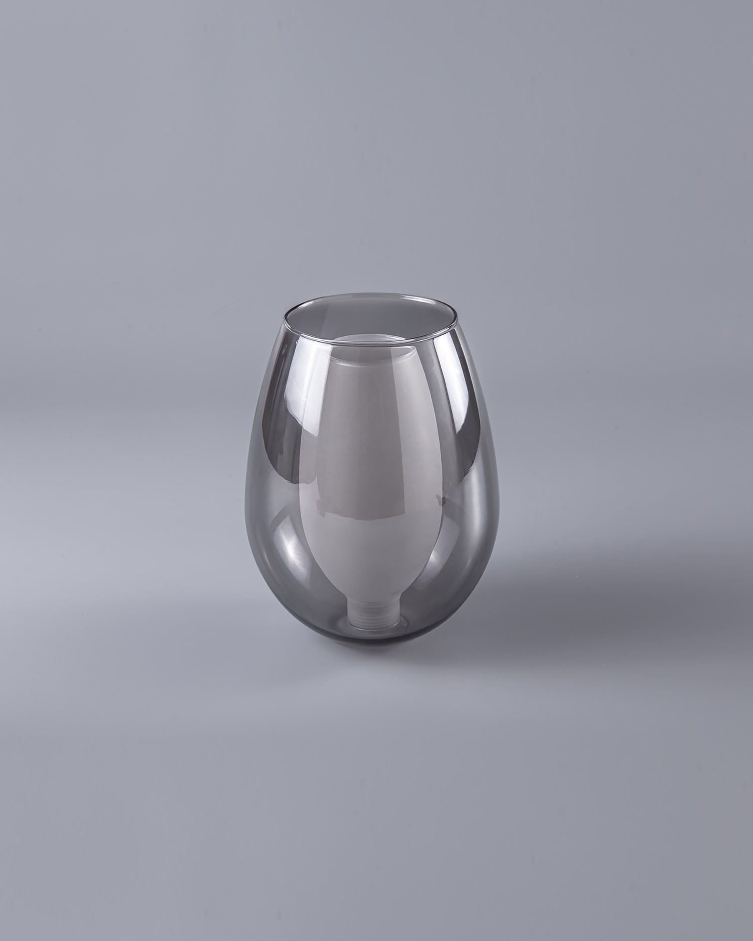 Lathen 120x160mm Wine Glass (D) Smoke Plated With Inner Frosted Glass Shade