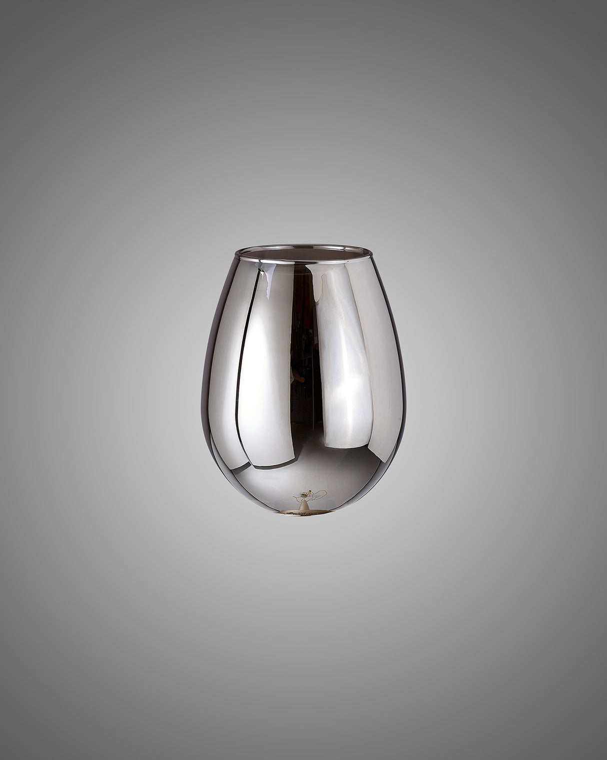 Lathen 120x160mm Wine Glass (D) Chrome With Inner Frosted Glass Shade