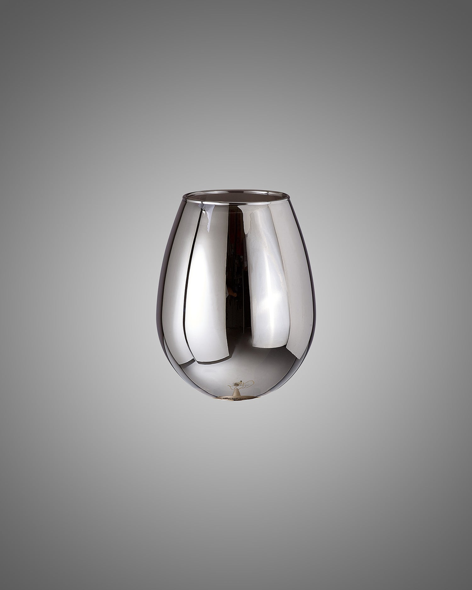 Lathen 120x160mm Wine Glass (D) Chrome With Inner Frosted Glass Shade