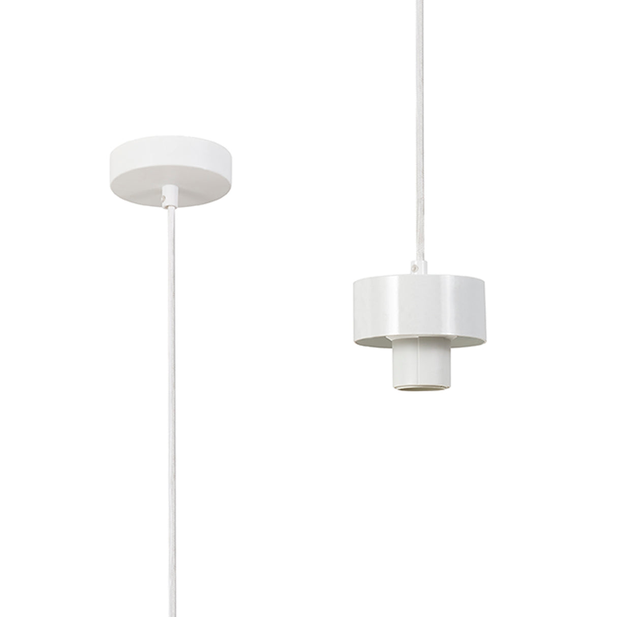 Berry Suspension Kit, 1 x E27, Matt White / Marble / White Fabric