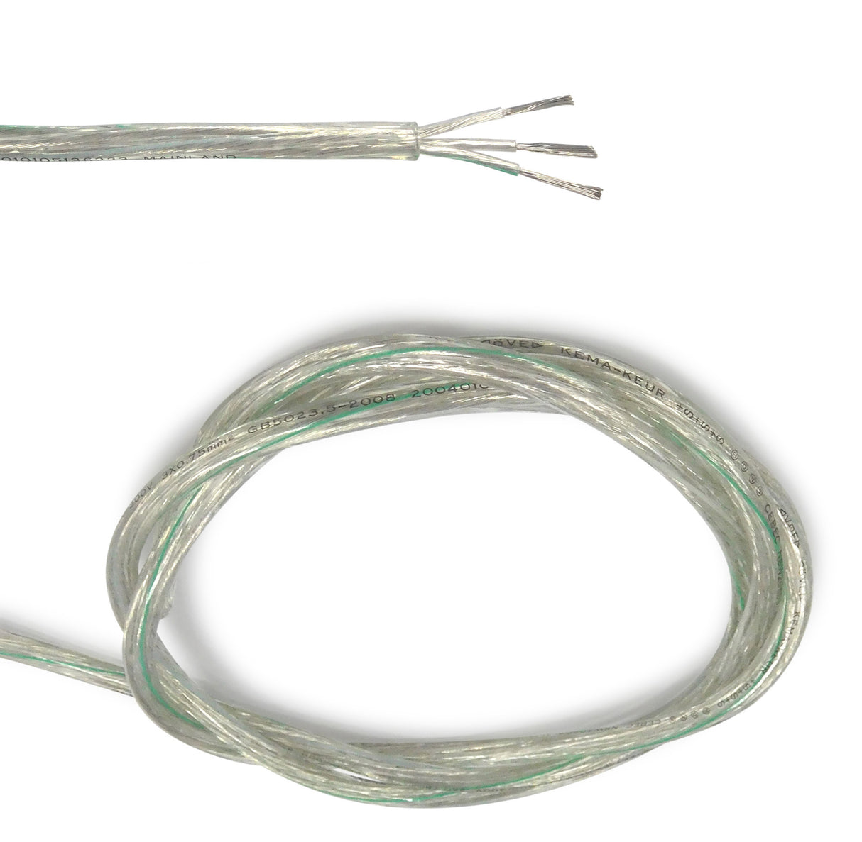 Robson 1m Clear 3 Core 0.75mm Cable VDE Approved (qty ordered will be supplied as one continuous length)