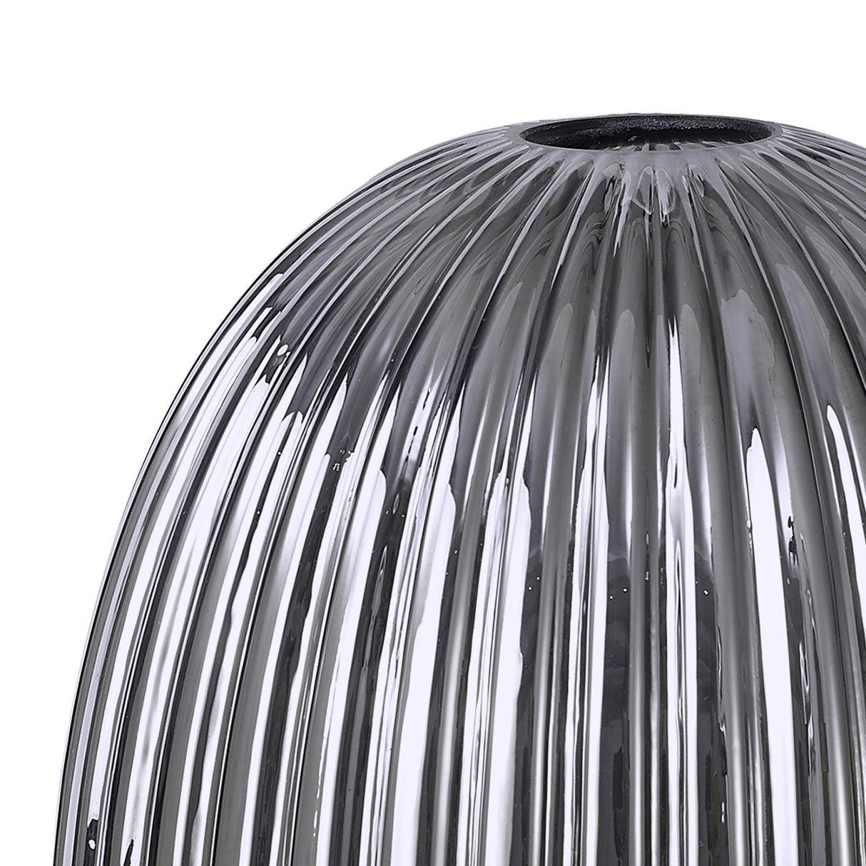 Allardyce 20cm Almond Ribbed Glass (F), Smoked