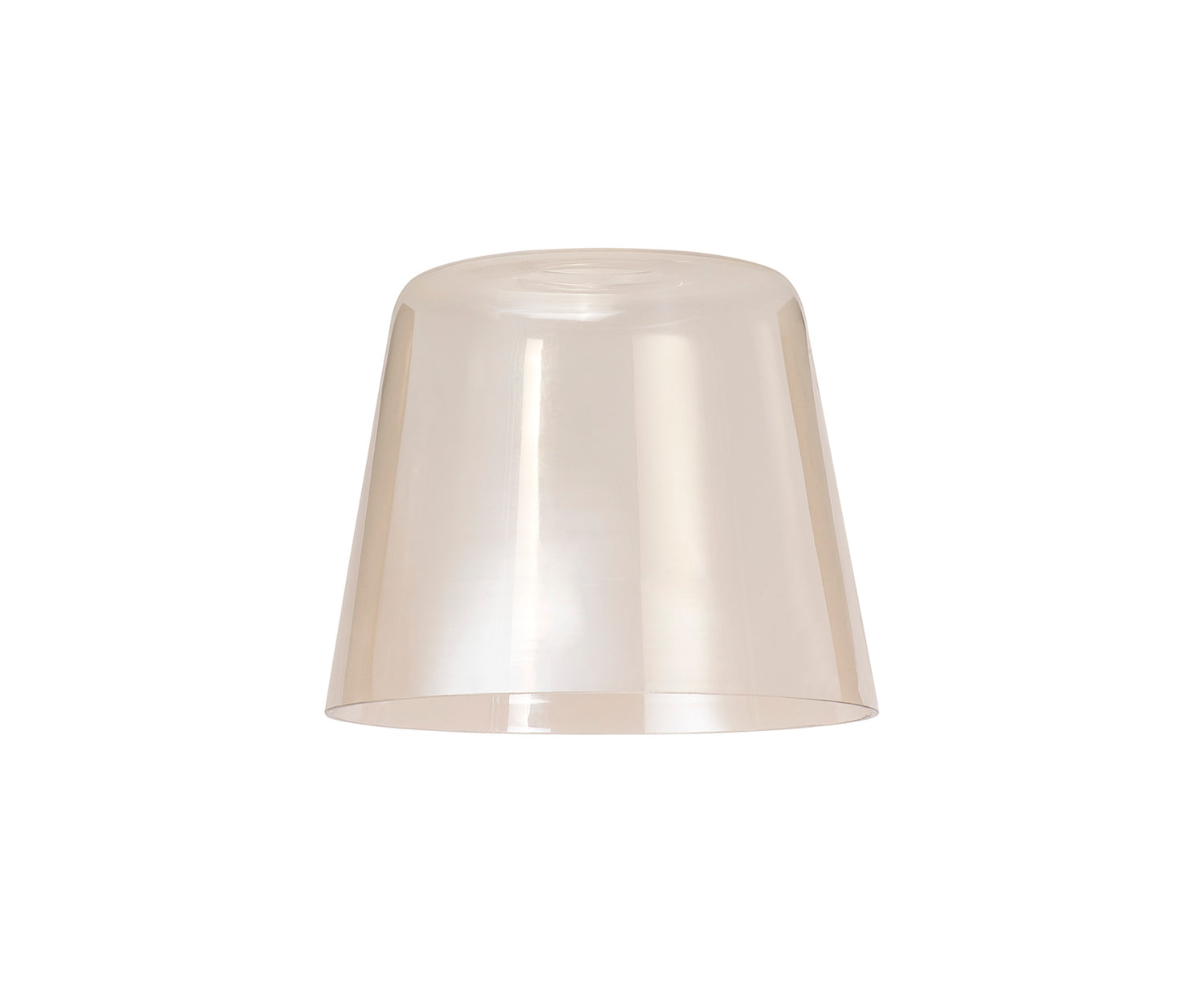Robson Flat Top 18cm Glass Shade (G), Cognac